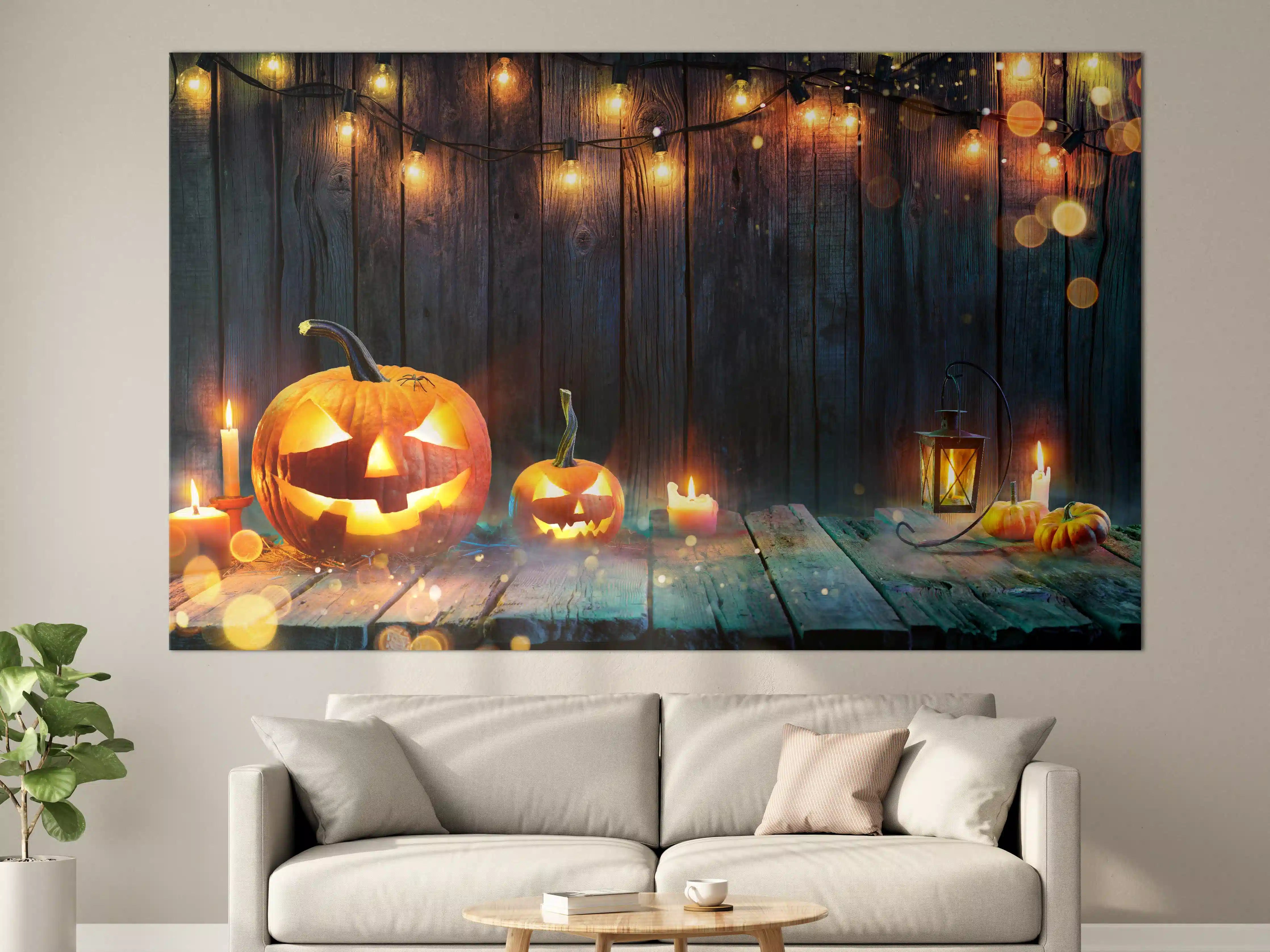 Große Wandbilder - Halloween - Kerzen und Lichterketten