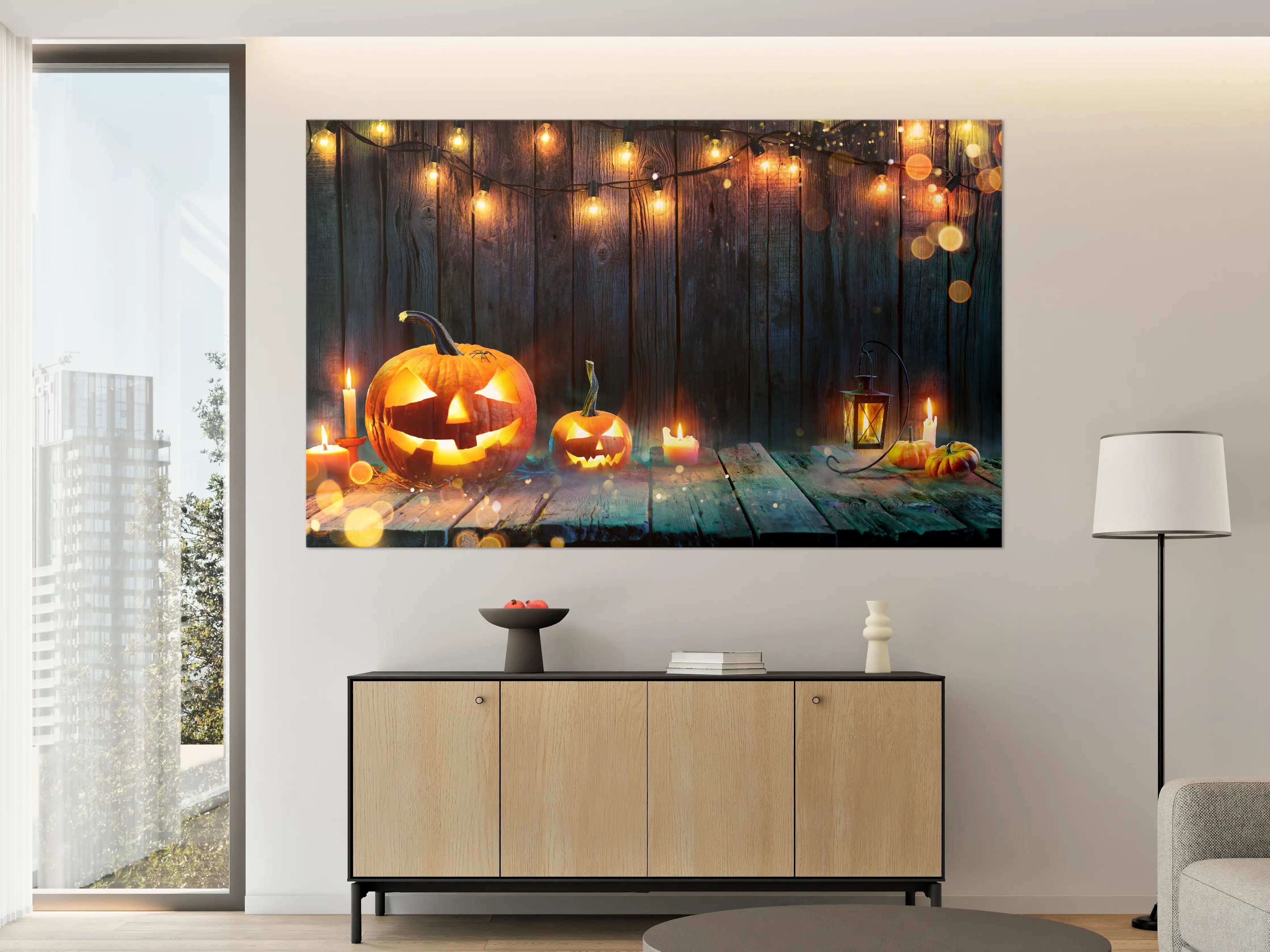 Große Wandbilder - Halloween - Kerzen und Lichterketten