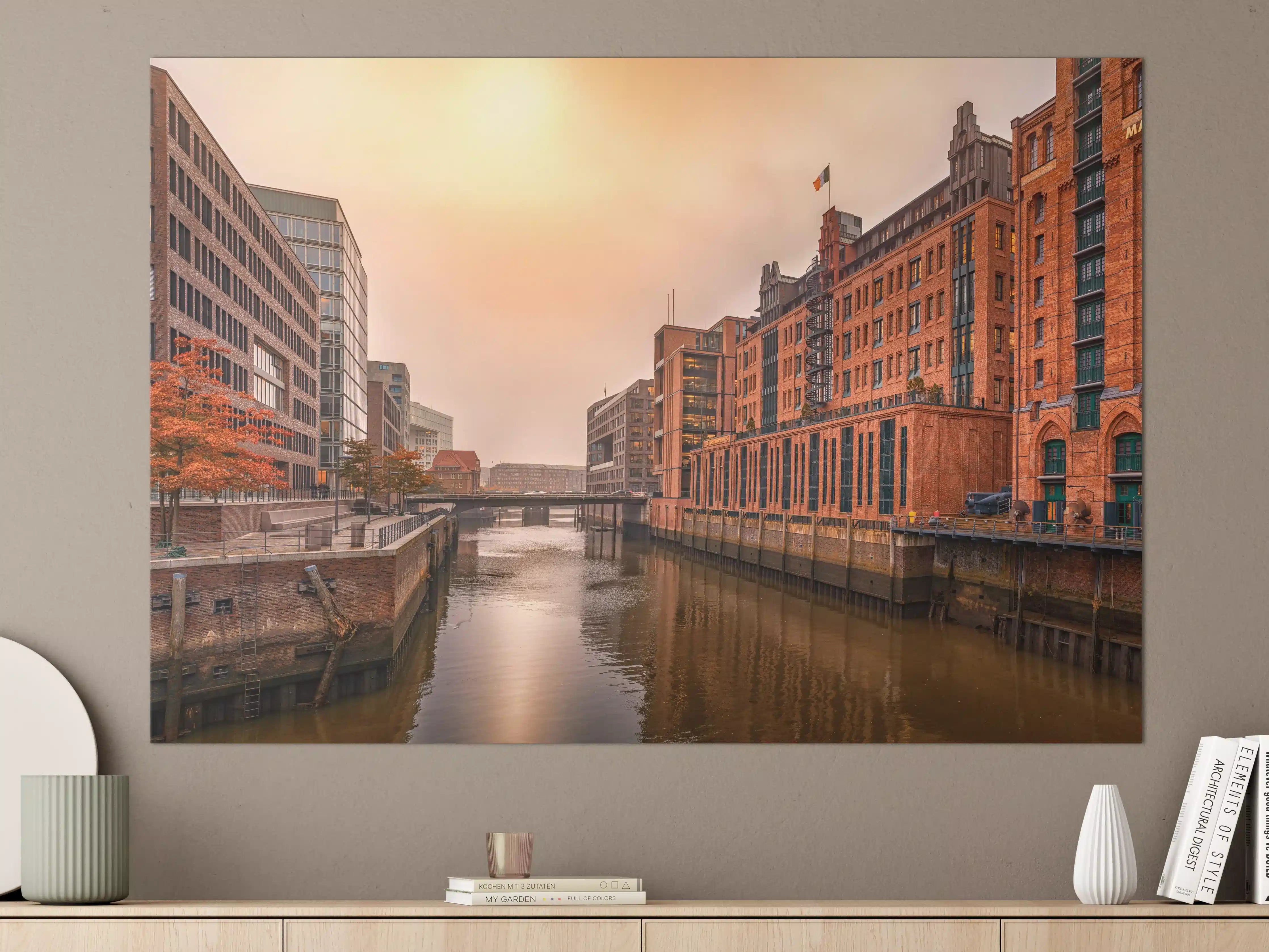 Große Wandbilder - Hamburg bei Sonnenuntergang