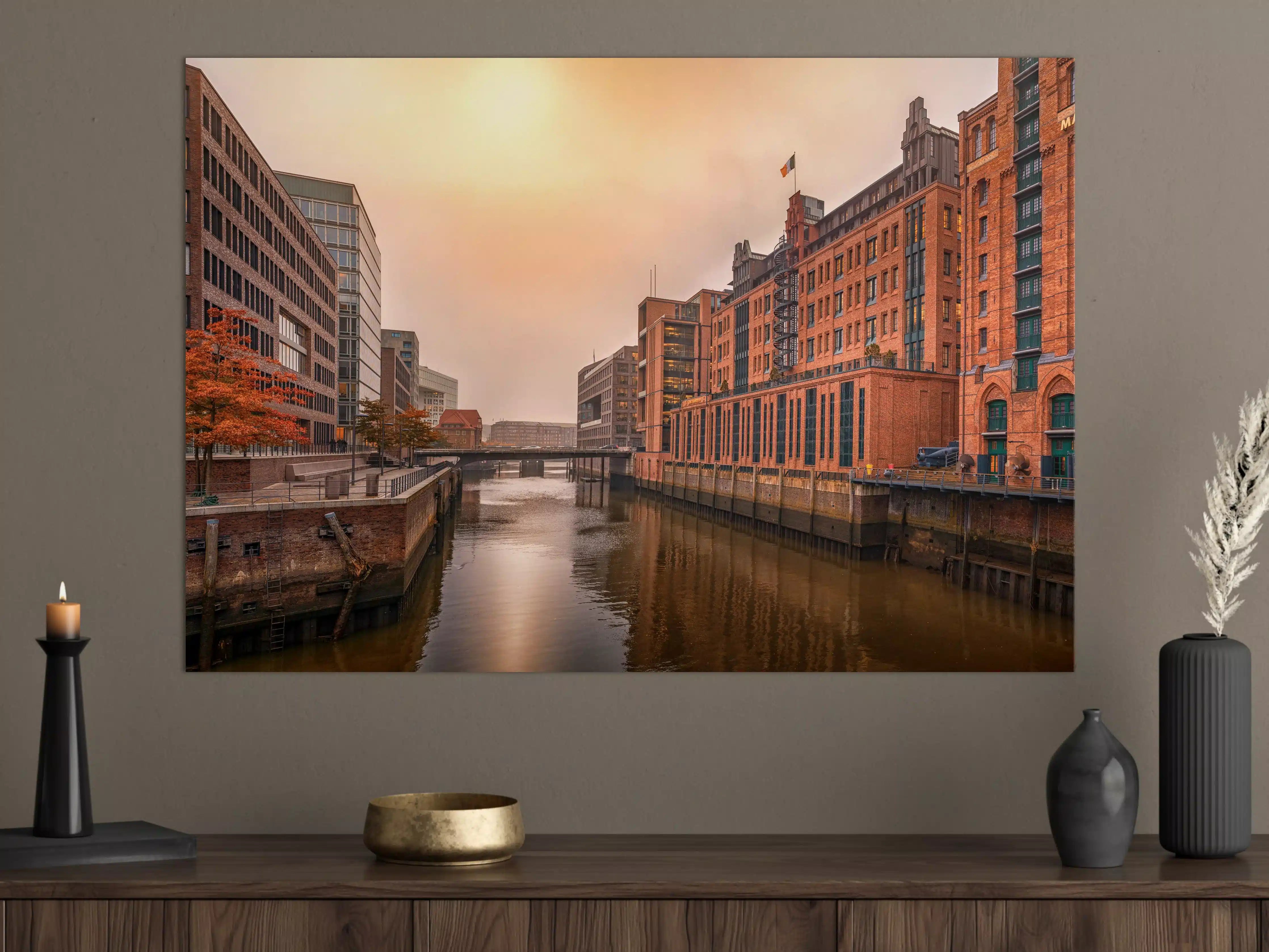 Große Wandbilder - Hamburg bei Sonnenuntergang