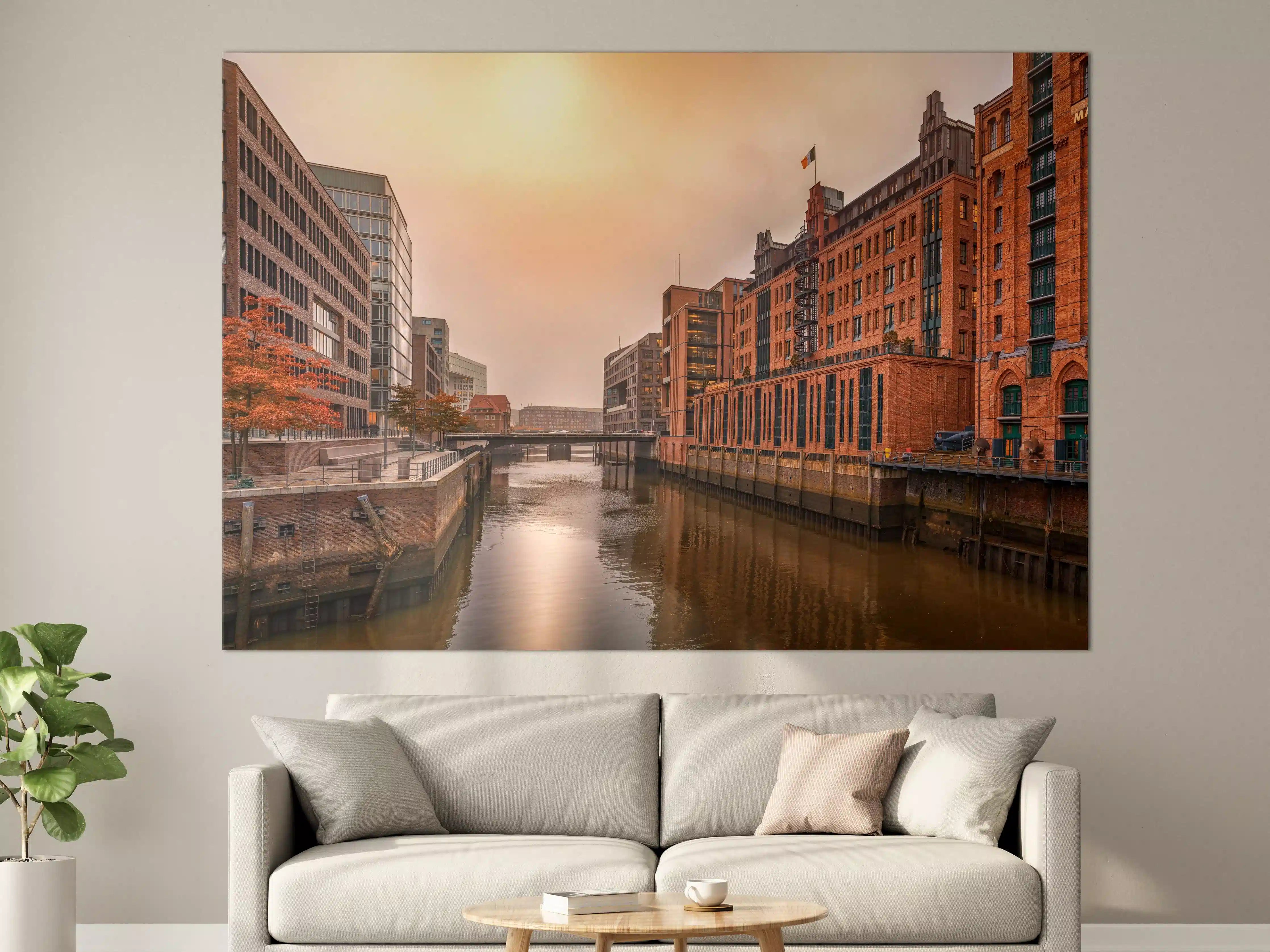 Große Wandbilder - Hamburg bei Sonnenuntergang