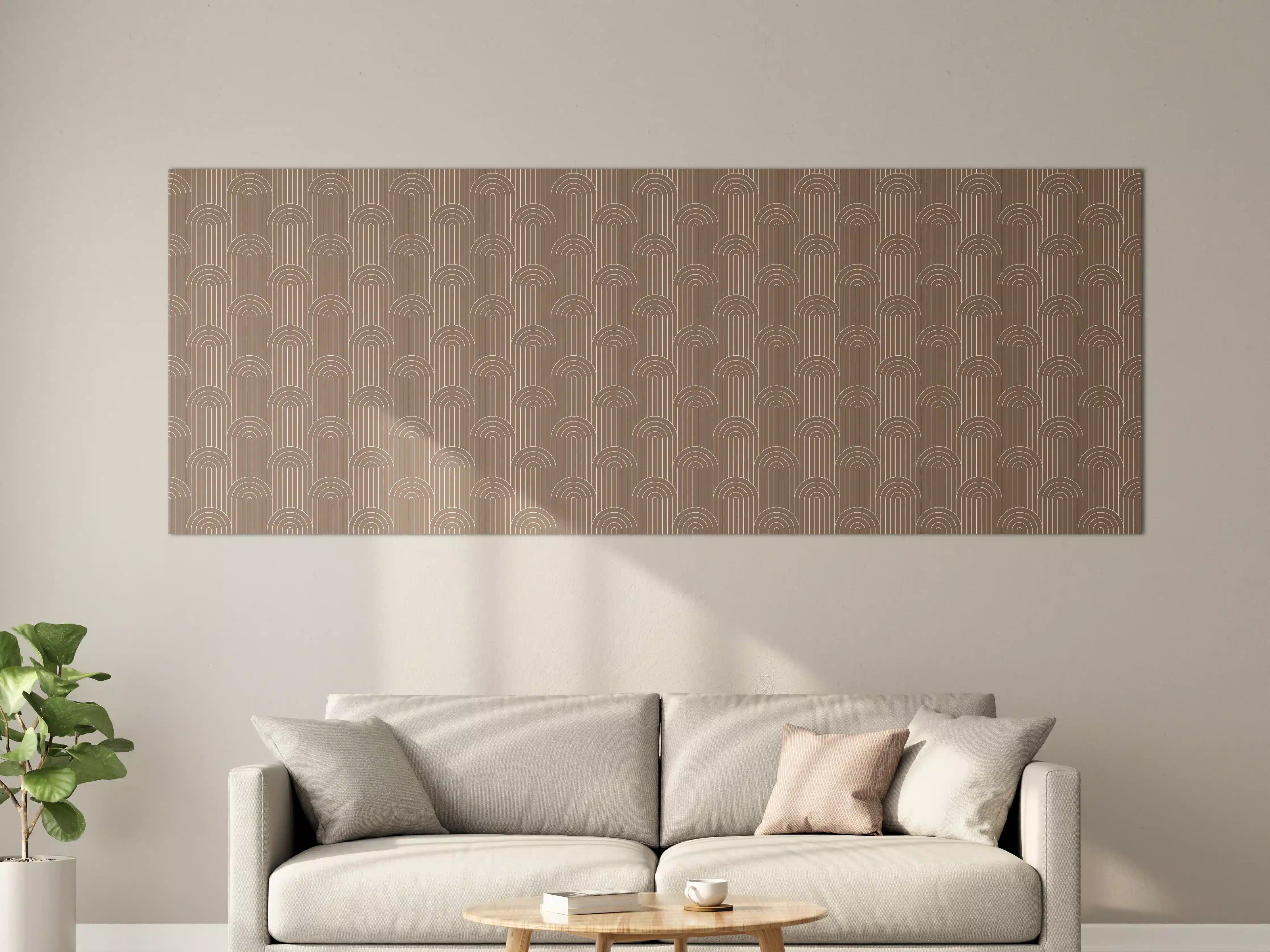 Große Wandbilder - Harmonie in Braun mit geometrischem Muster