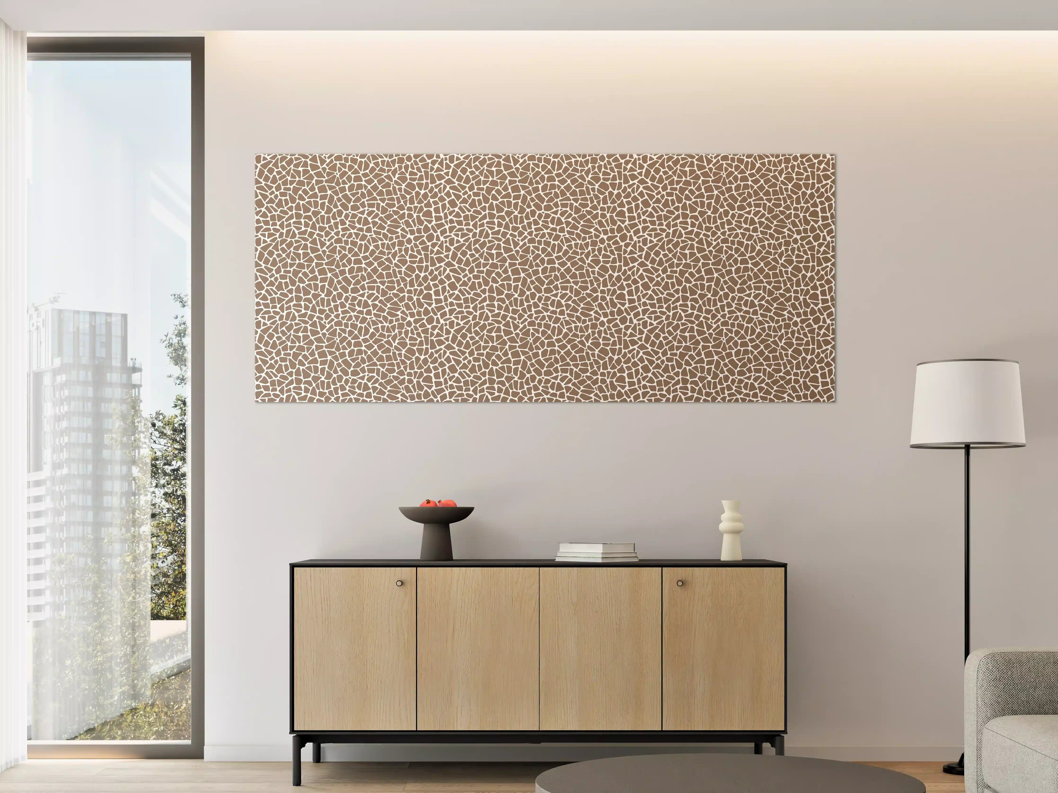 Große Wandbilder - Hautartige Maserung in Beige und Braun