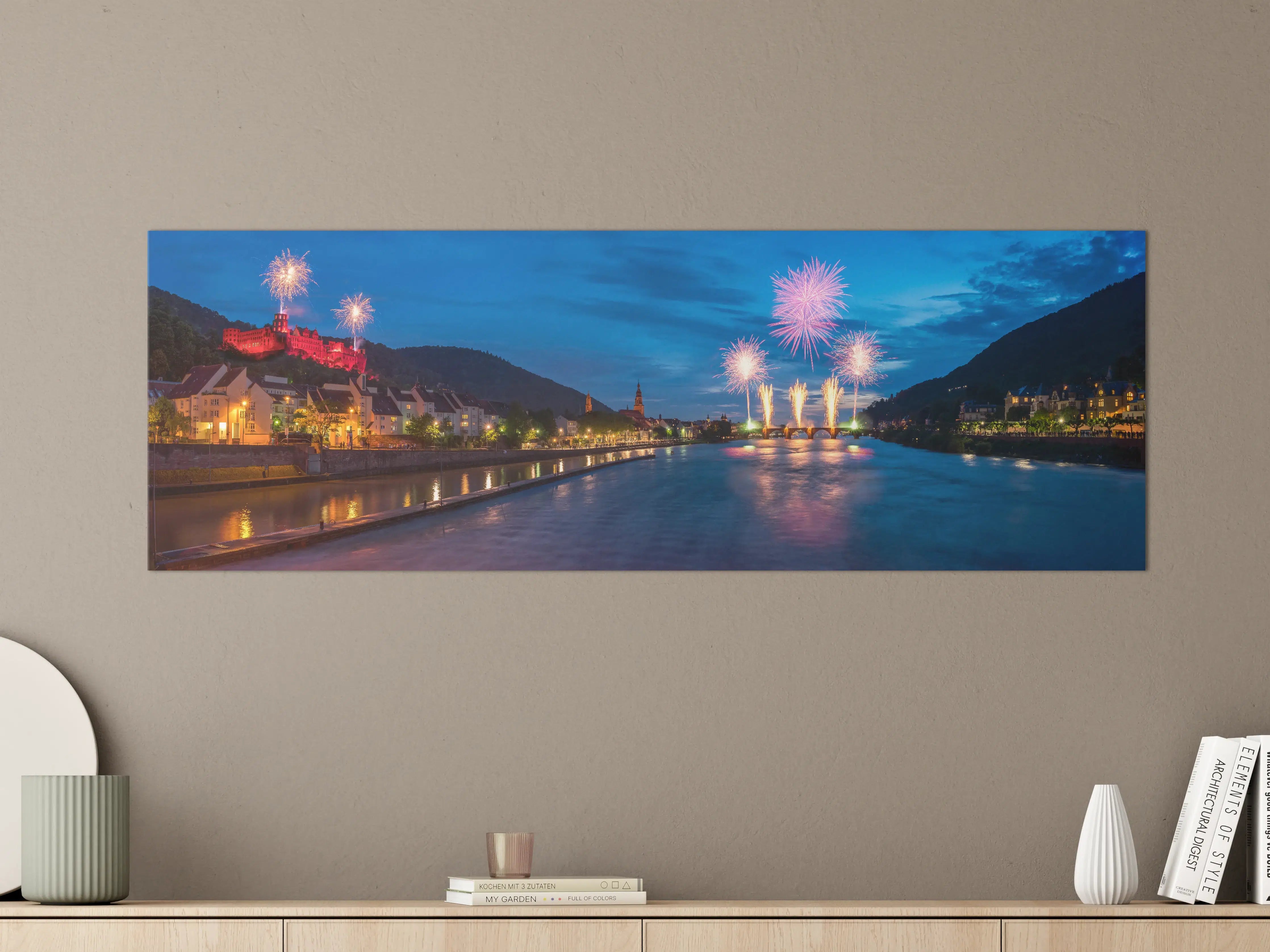 Große Wandbilder - Heidelberg Schlossbeleuchtung Panorama