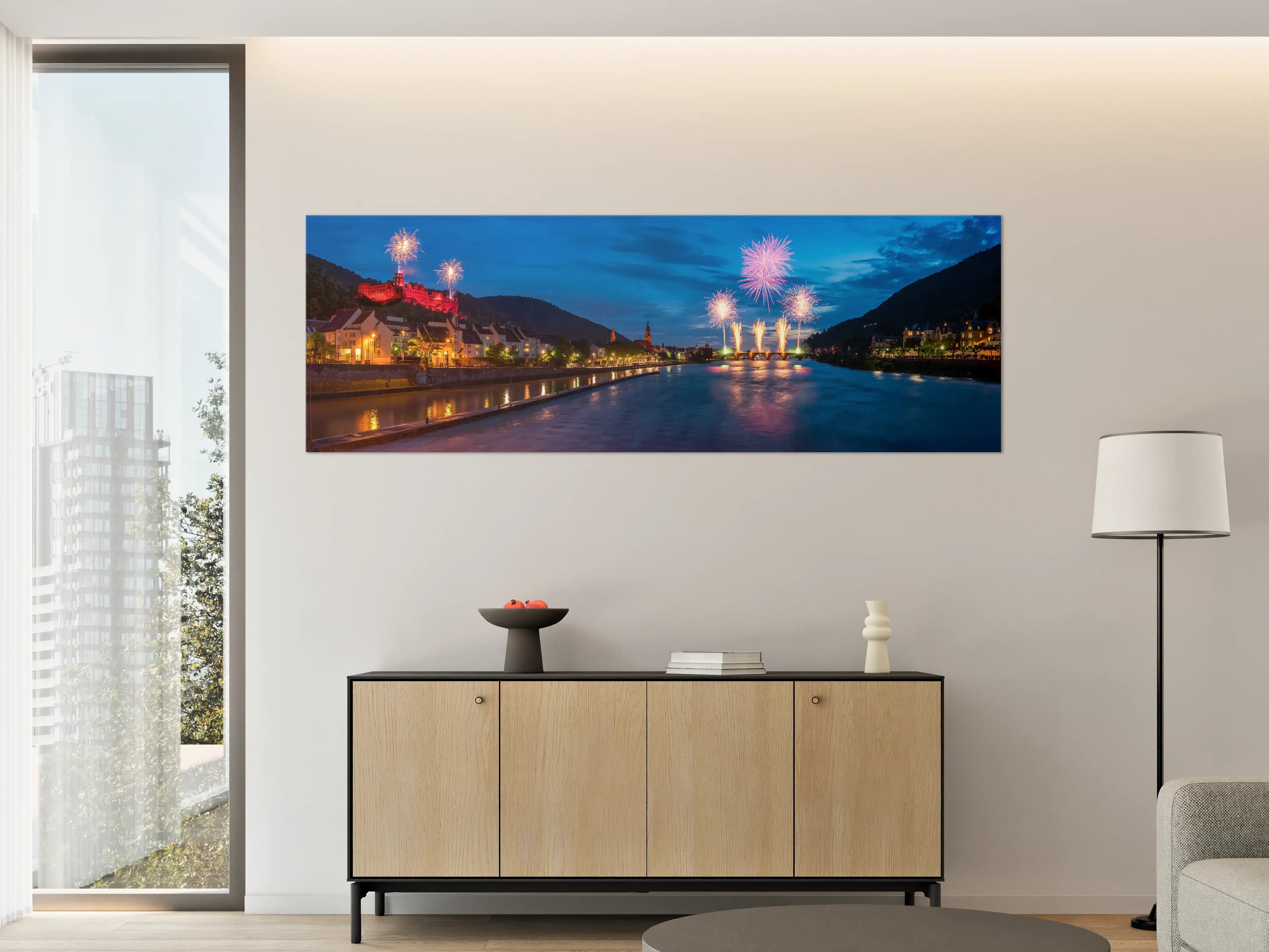 Große Wandbilder - Heidelberg Schlossbeleuchtung Panorama