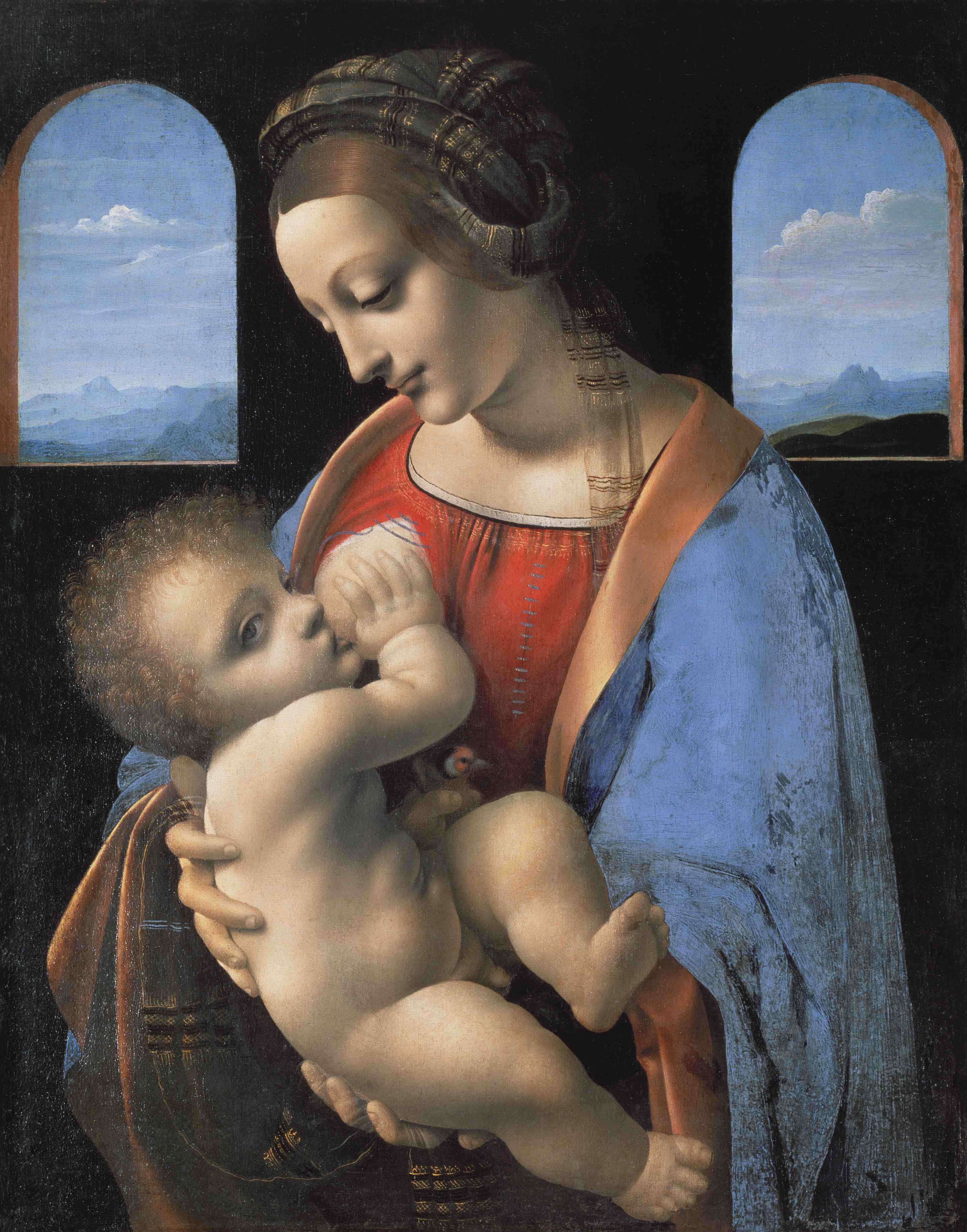 Große Wandbilder-Heilige Mutter mit Kind im Renaissance-Stil