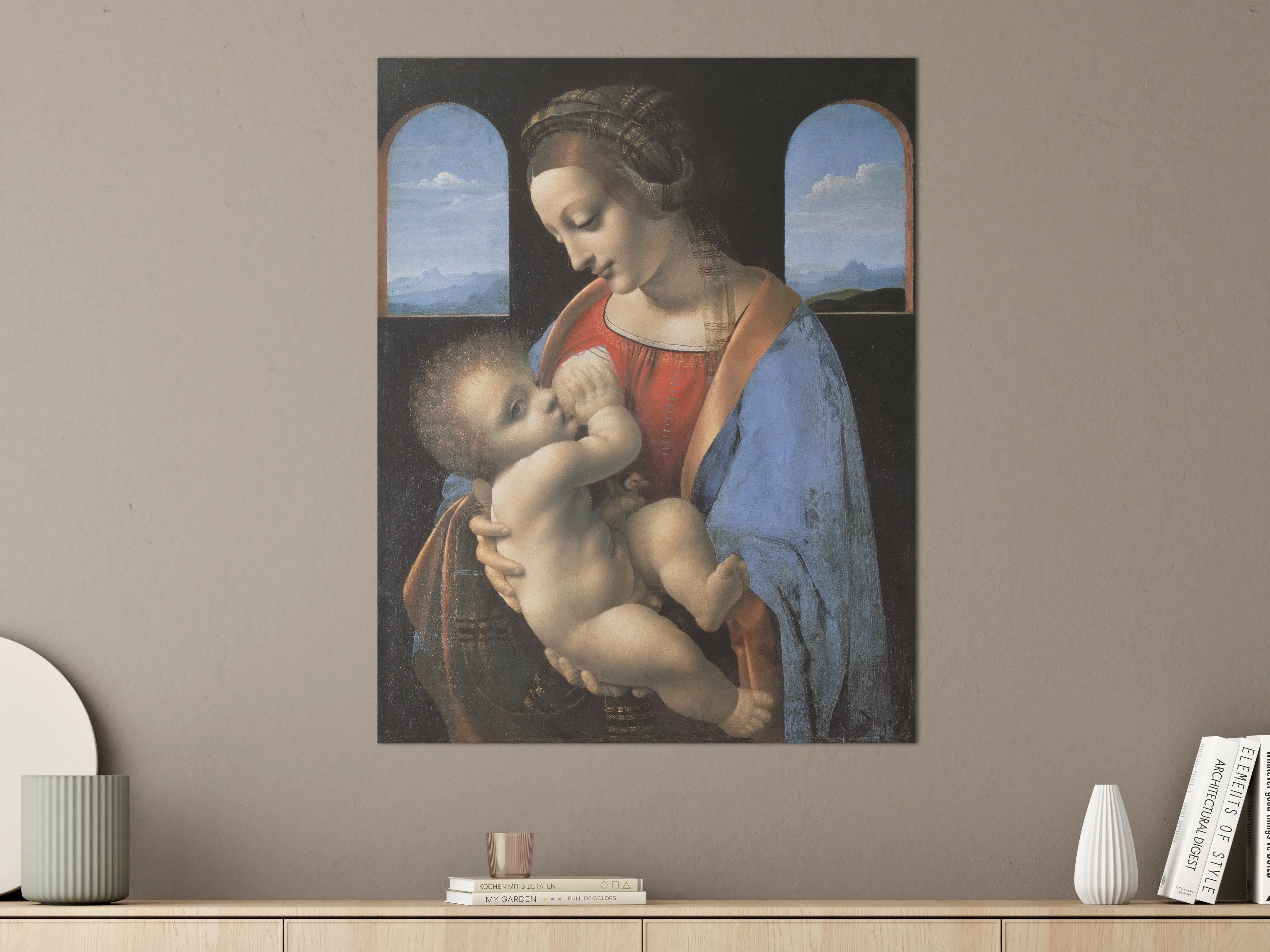 Große Wandbilder - Heilige Mutter mit Kind im Renaissance-Stil