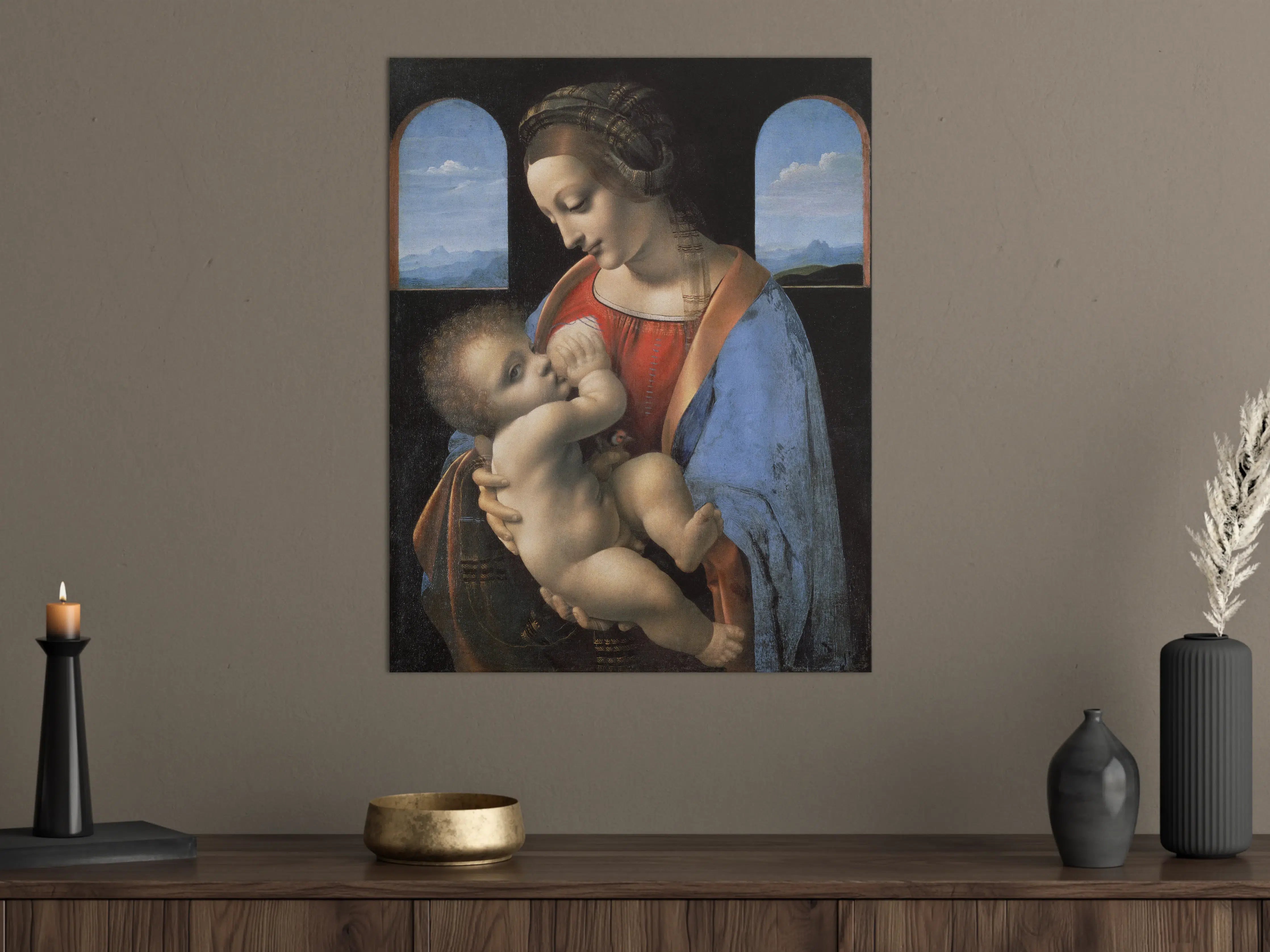 Große Wandbilder - Heilige Mutter mit Kind im Renaissance-Stil