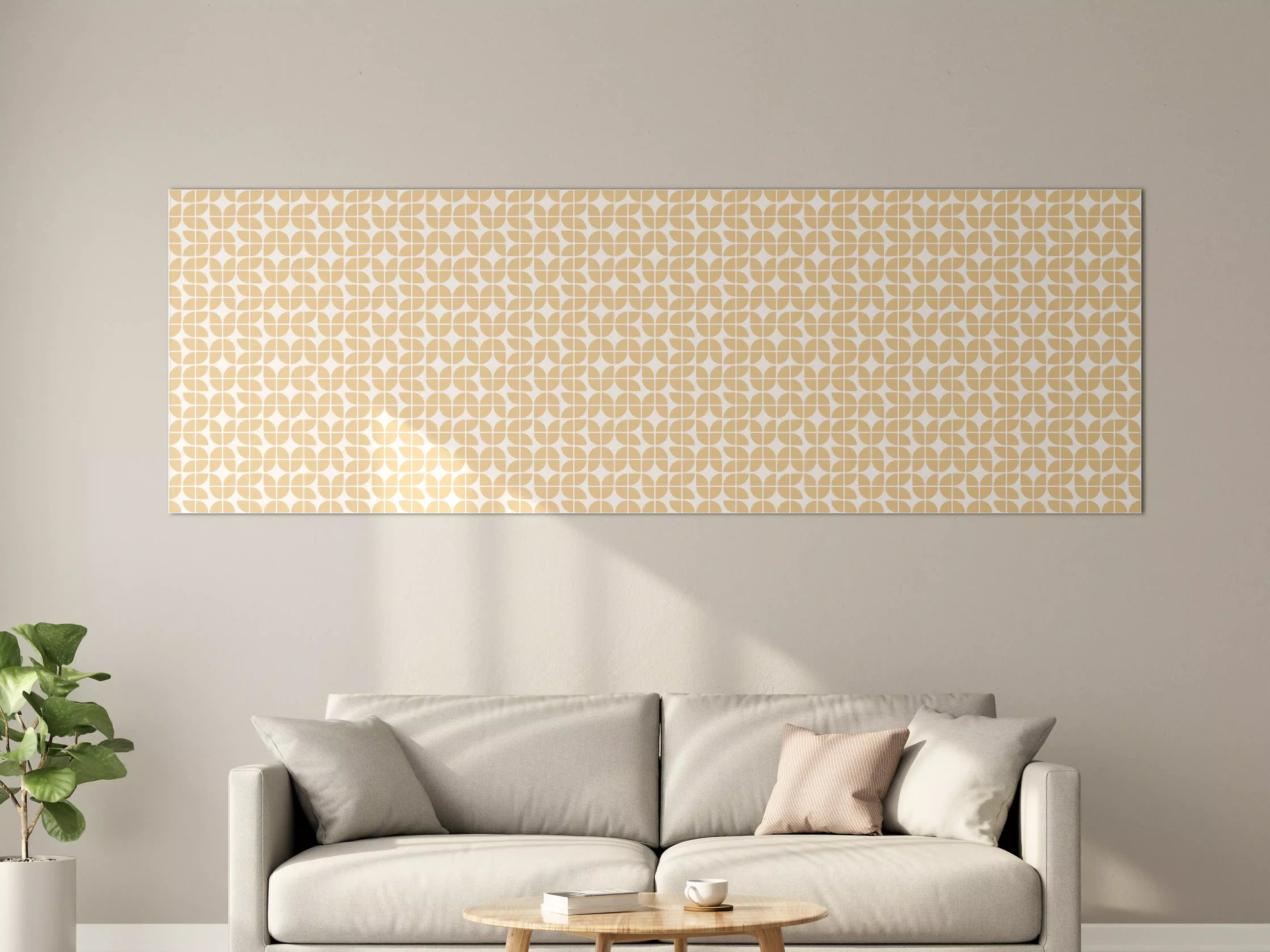 Große Wandbilder - Hellbeige geometrisches Muster