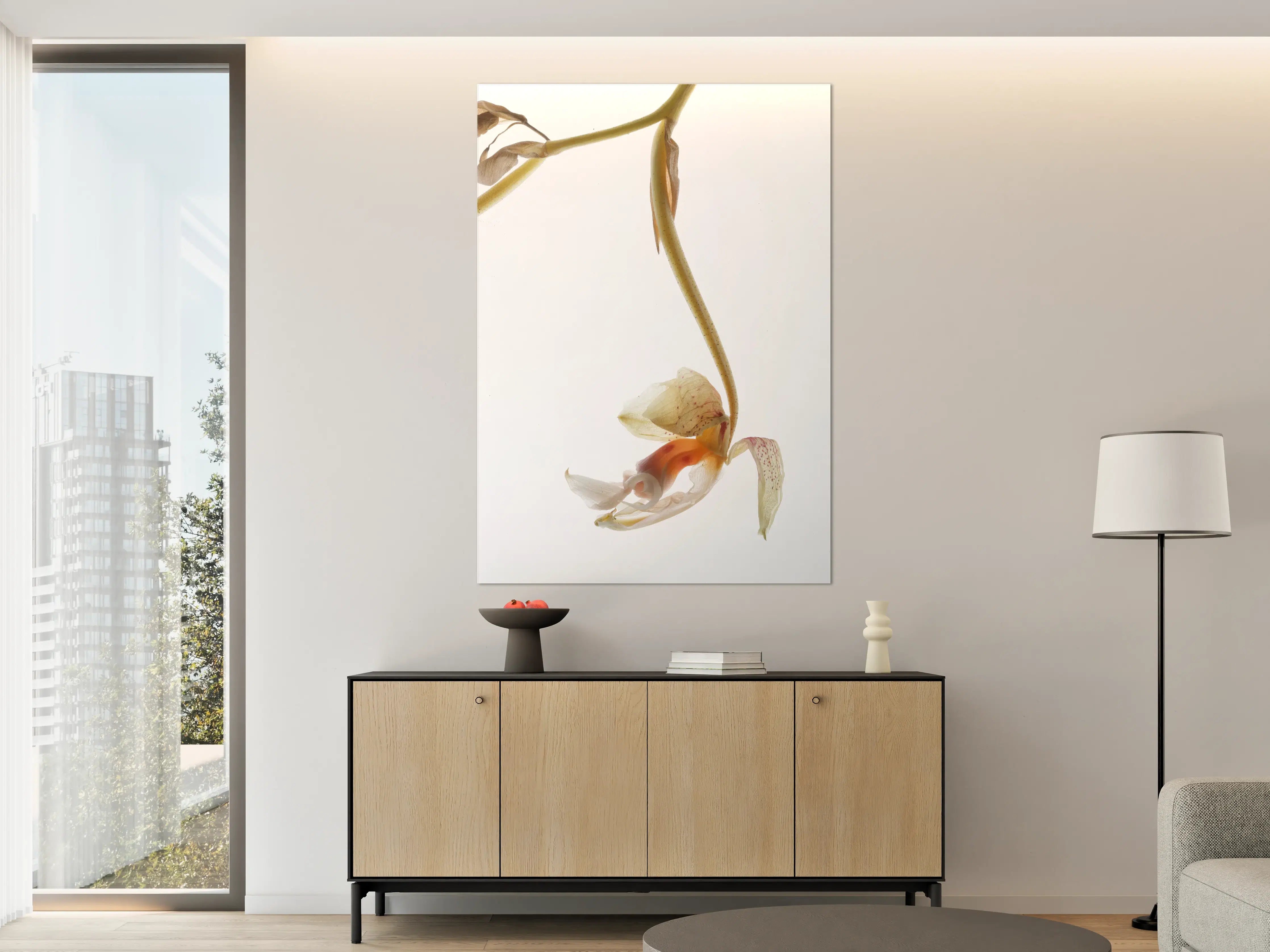 Große Wandbilder - Helle Blume - Nahaufnahme