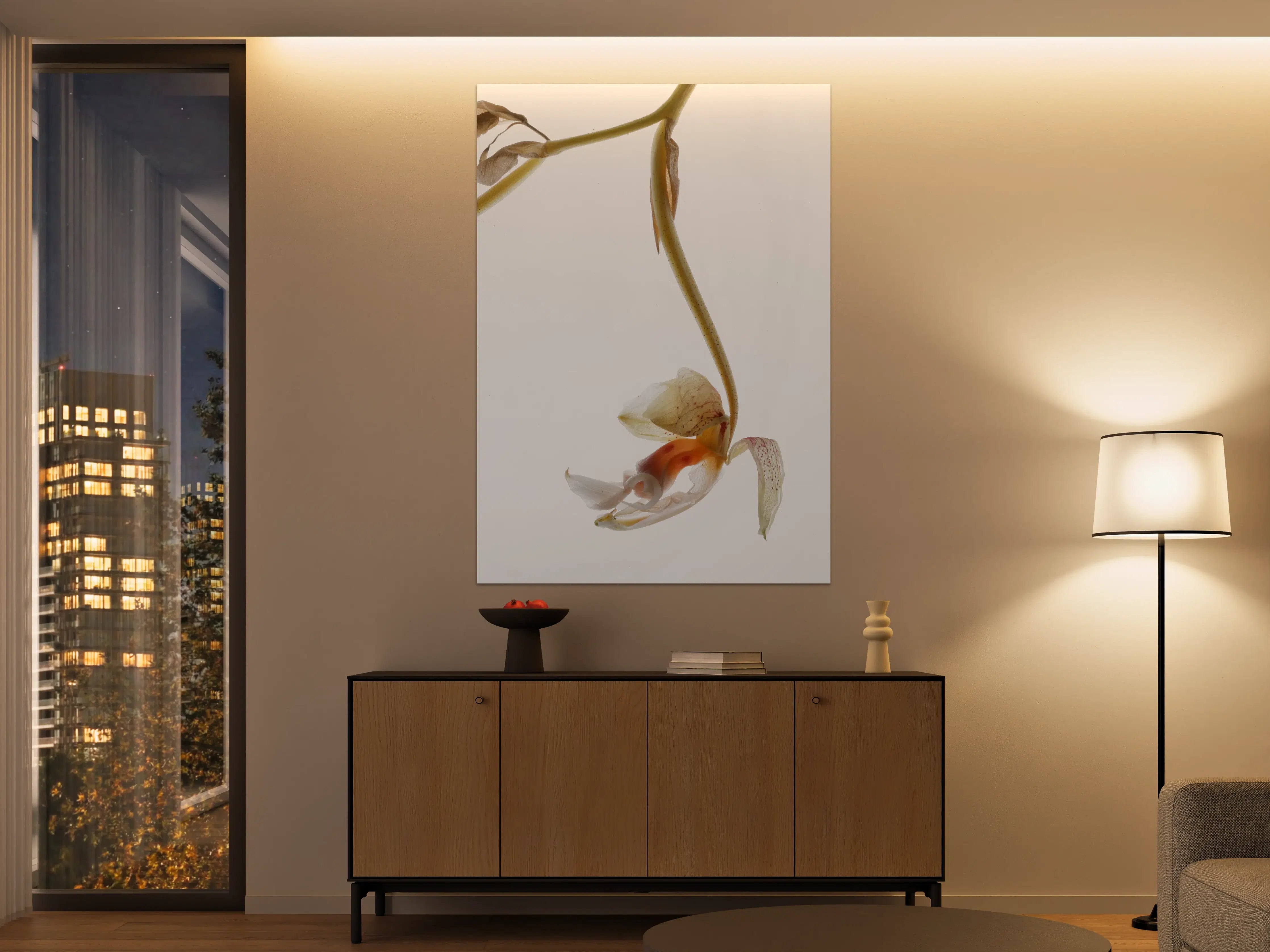 Große Wandbilder - Helle Blume - Nahaufnahme