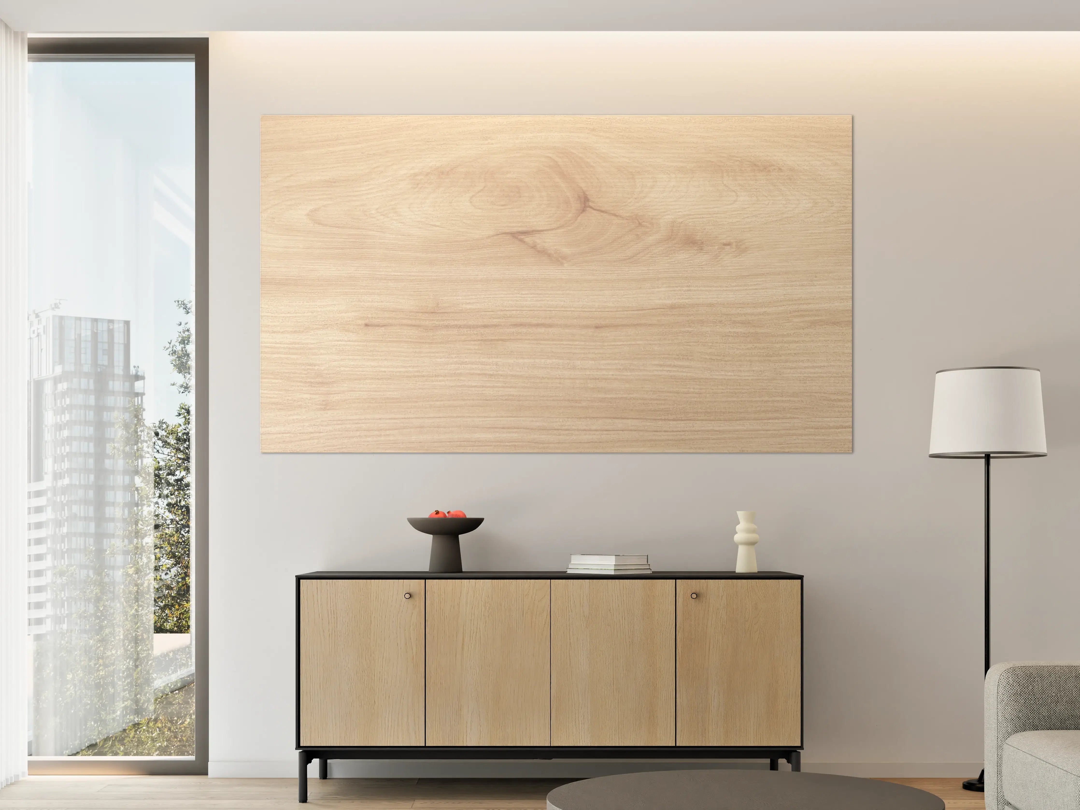 Große Wandbilder - Helle Holzmaserung in naturbelassener Optik