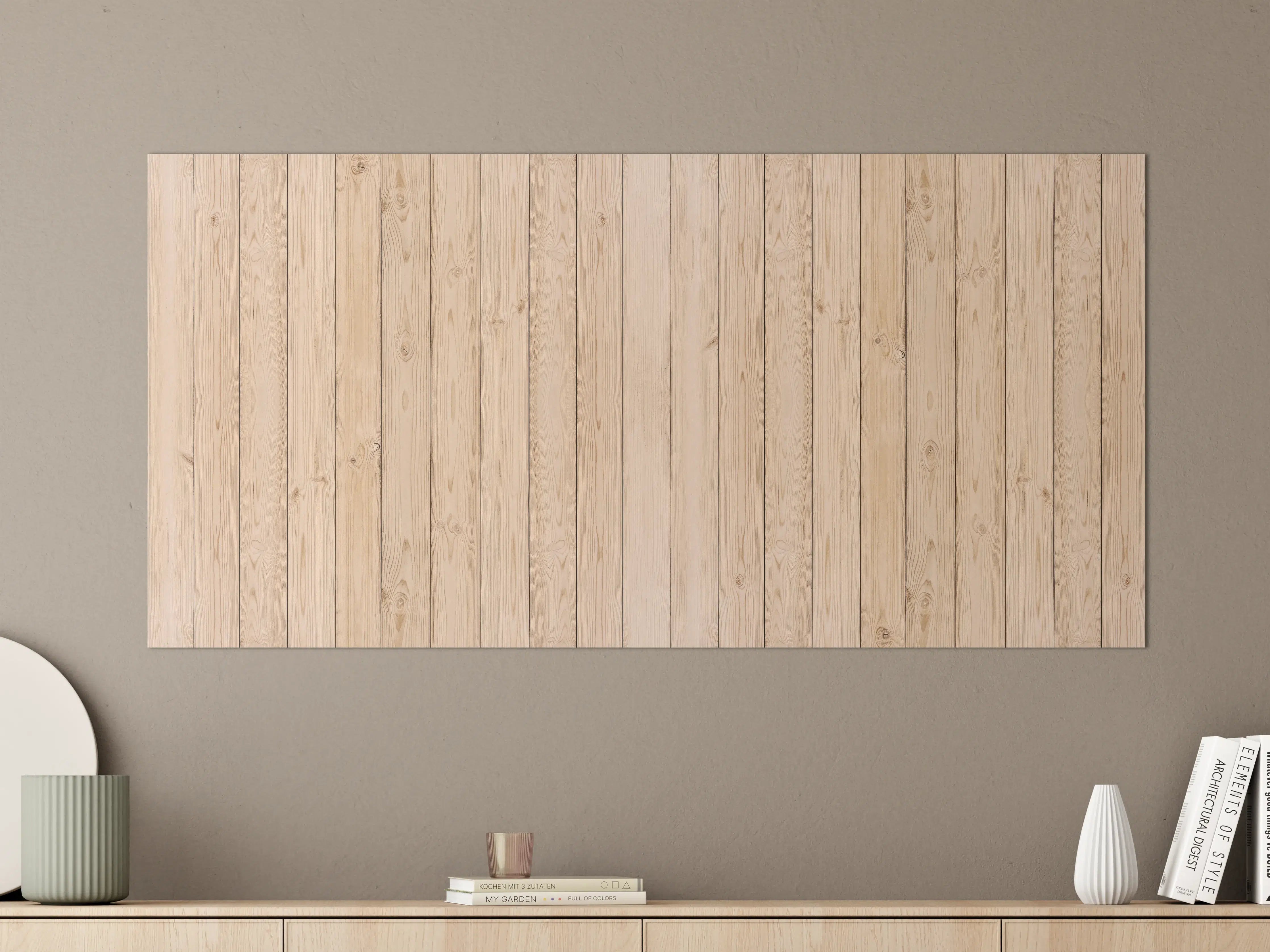 Große Wandbilder - Helle Holzplanken 