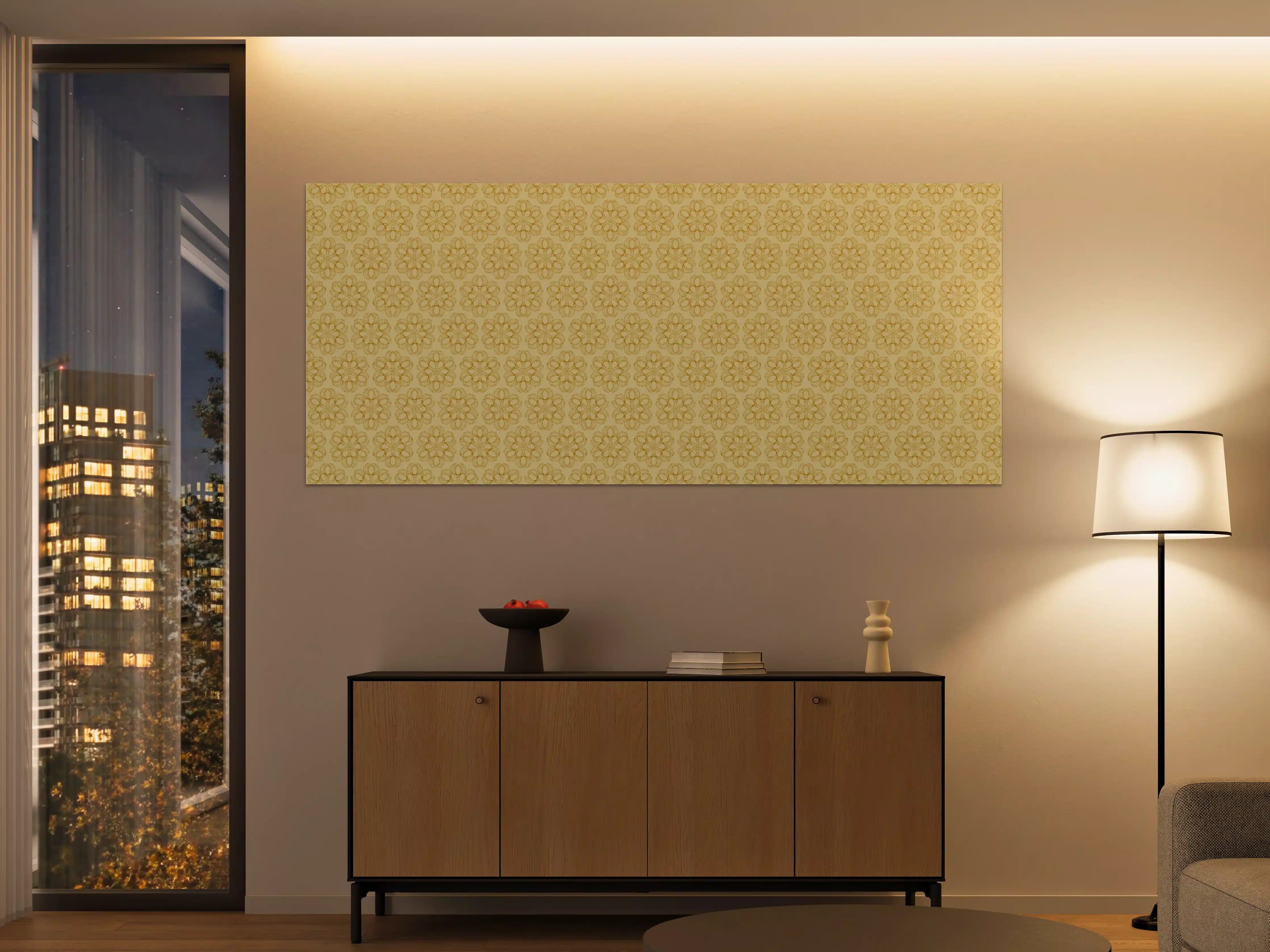 Große Wandbilder - Helle Muster in Gelb und Beige