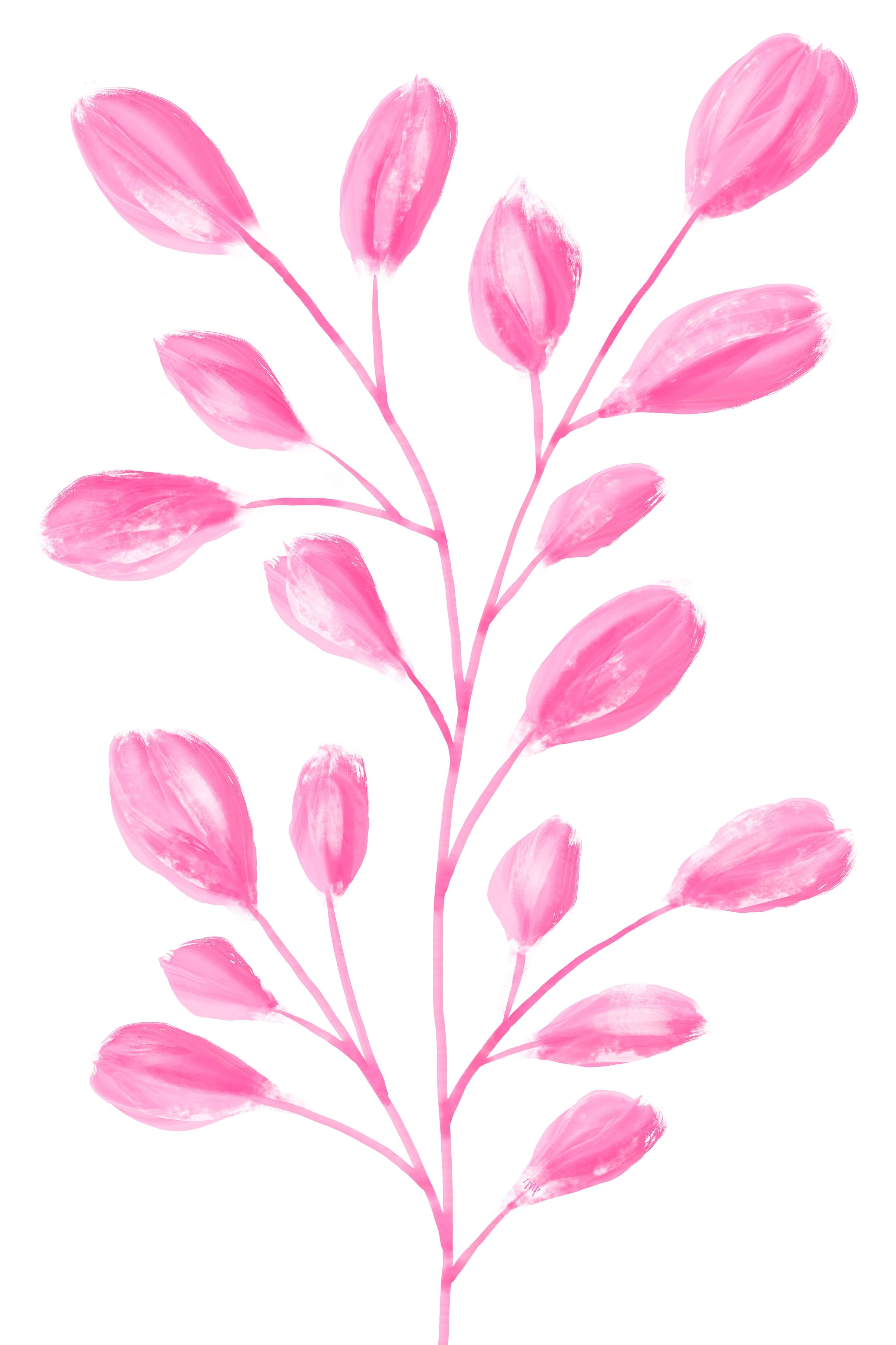 Große Wandbilder-Helle Rosenstrauch in Pink