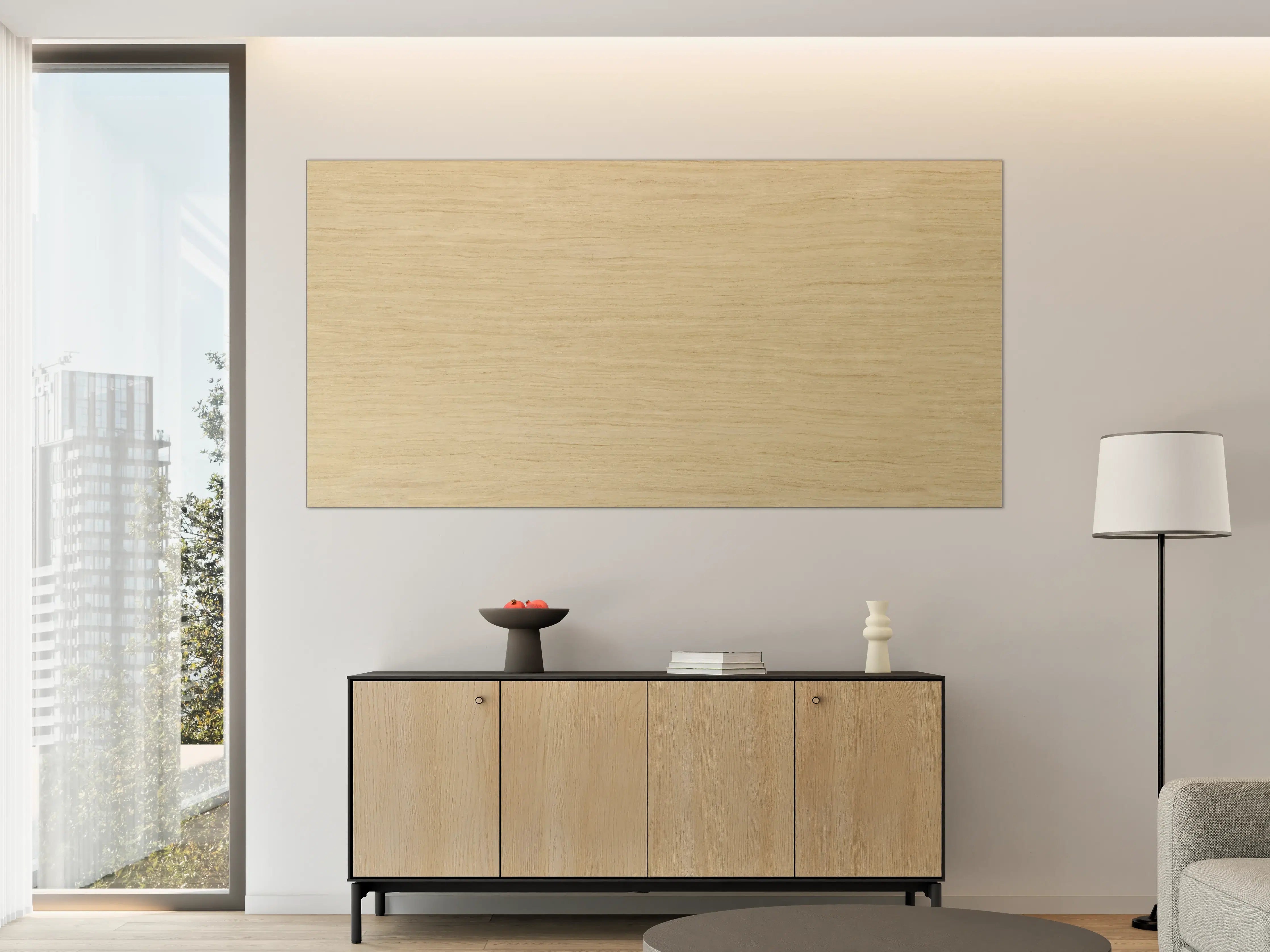 Große Wandbilder - Helle feine Holzoptik