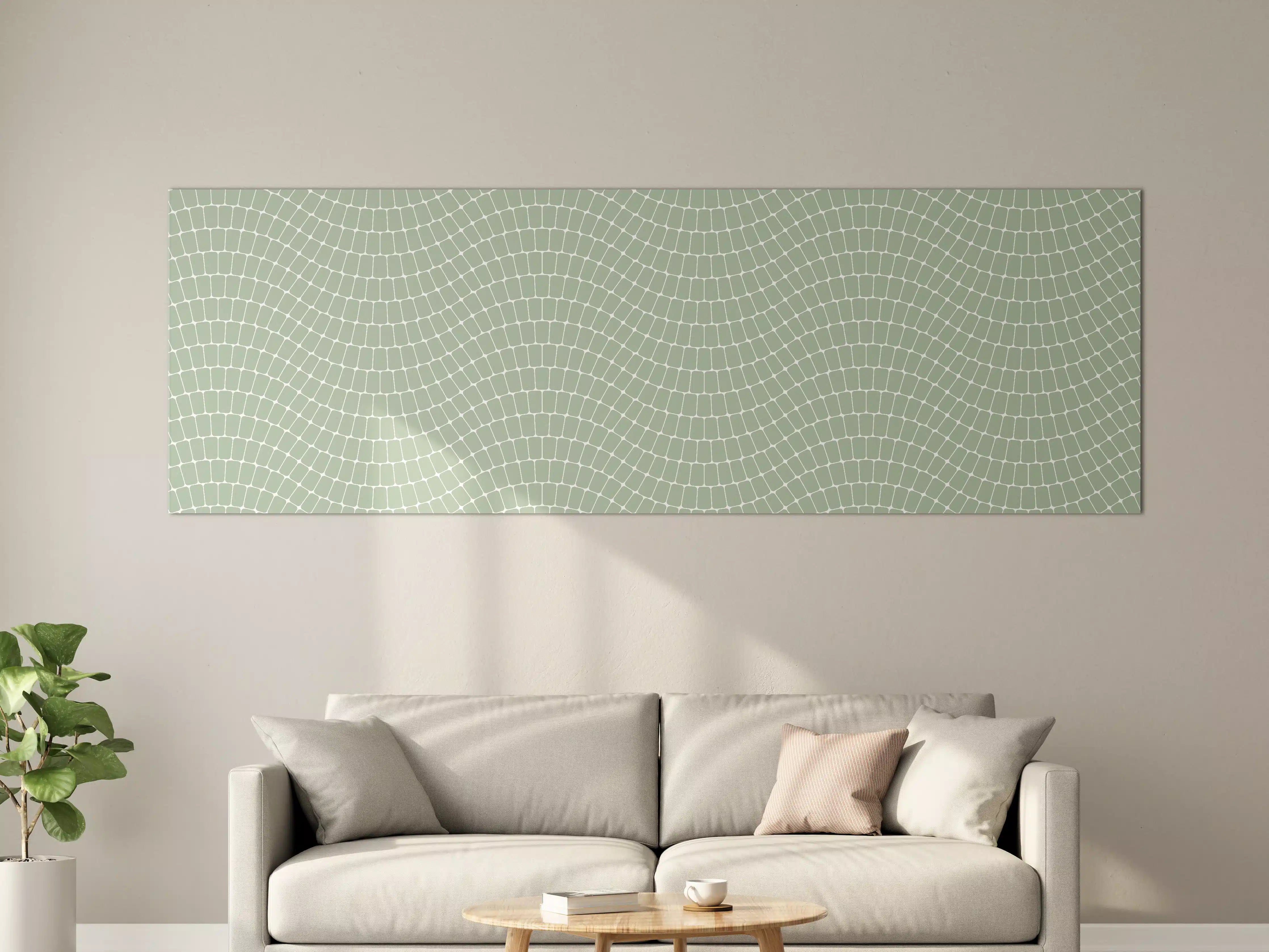Große Wandbilder - Helle geometrische Wanddekoration in Grau und Beige