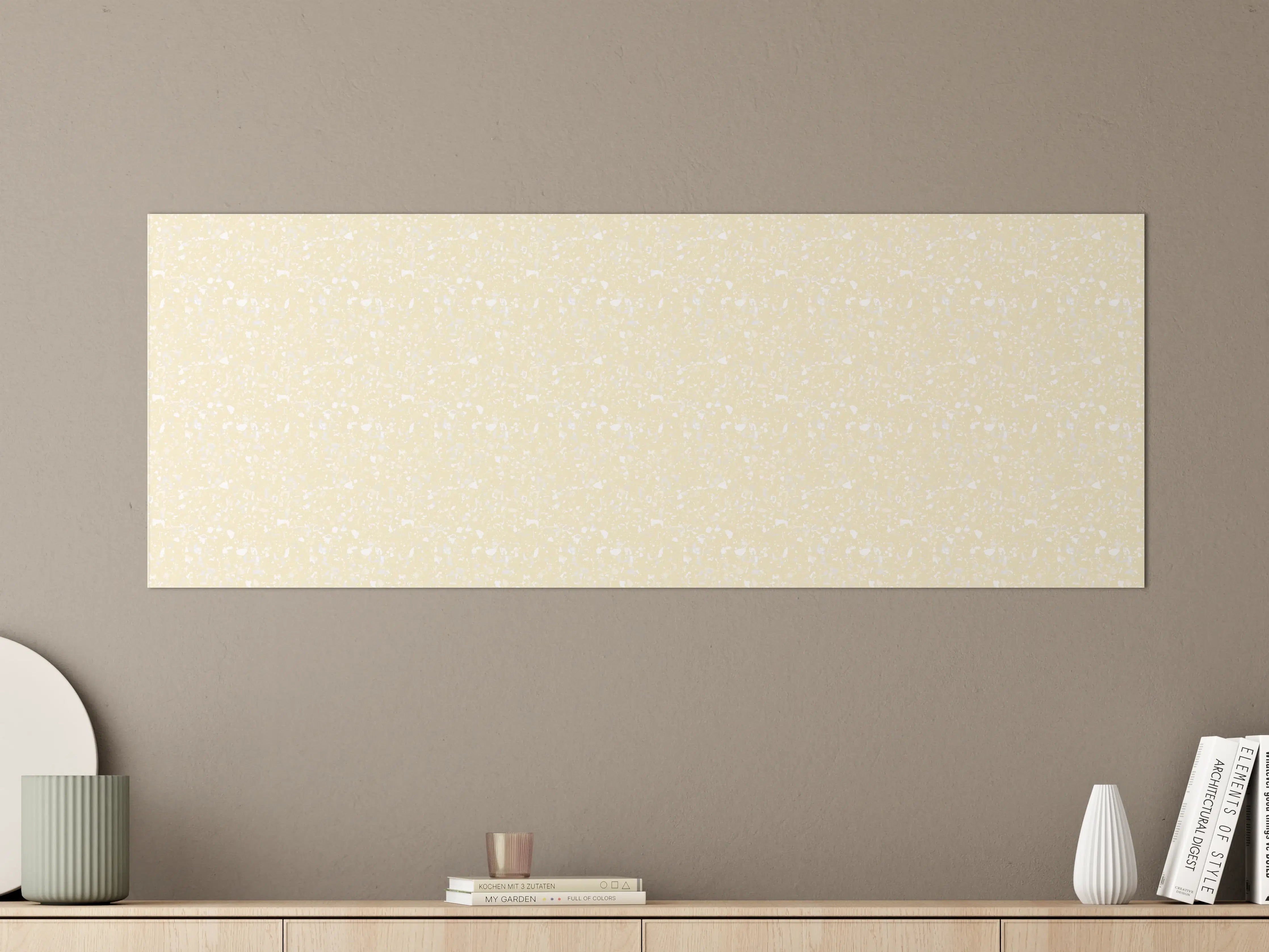 Große Wandbilder - Helle, beige Wand mit dezenter Struktur
