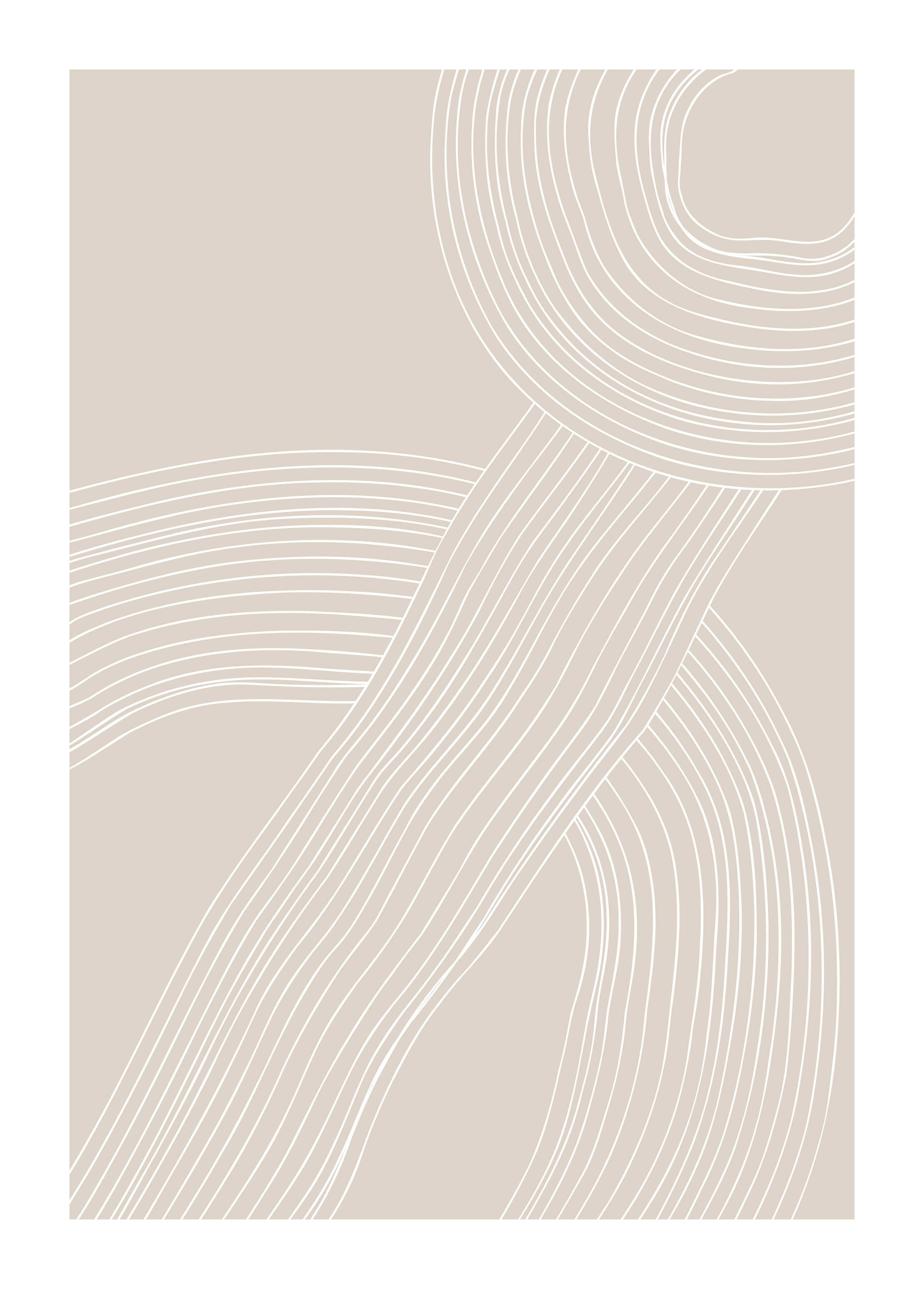 Große Wandbilder-Helle, elegante Linienführung in neutralen Tönen