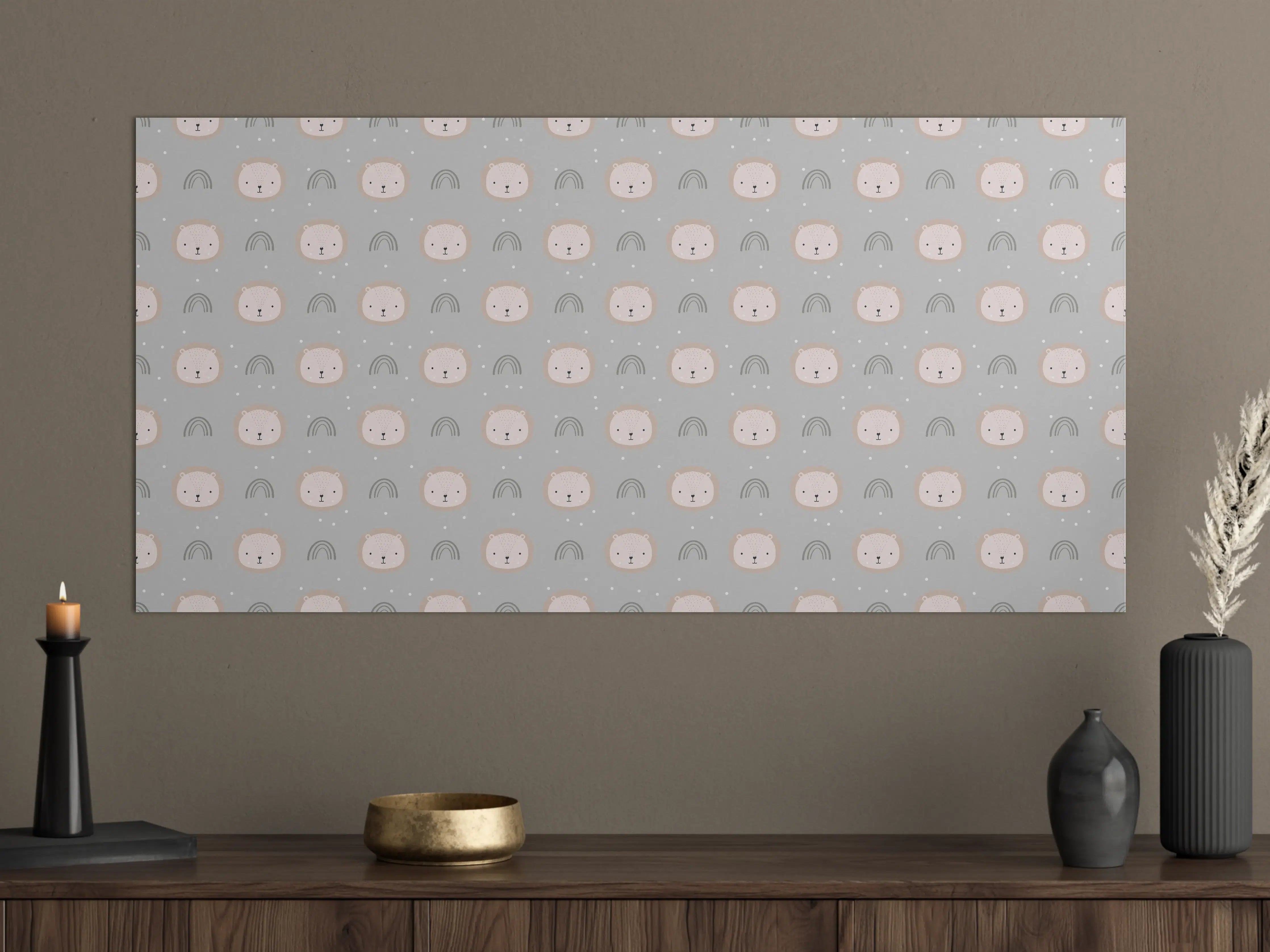 Große Wandbilder - Helle, geometrische Muster in Pastellfarben