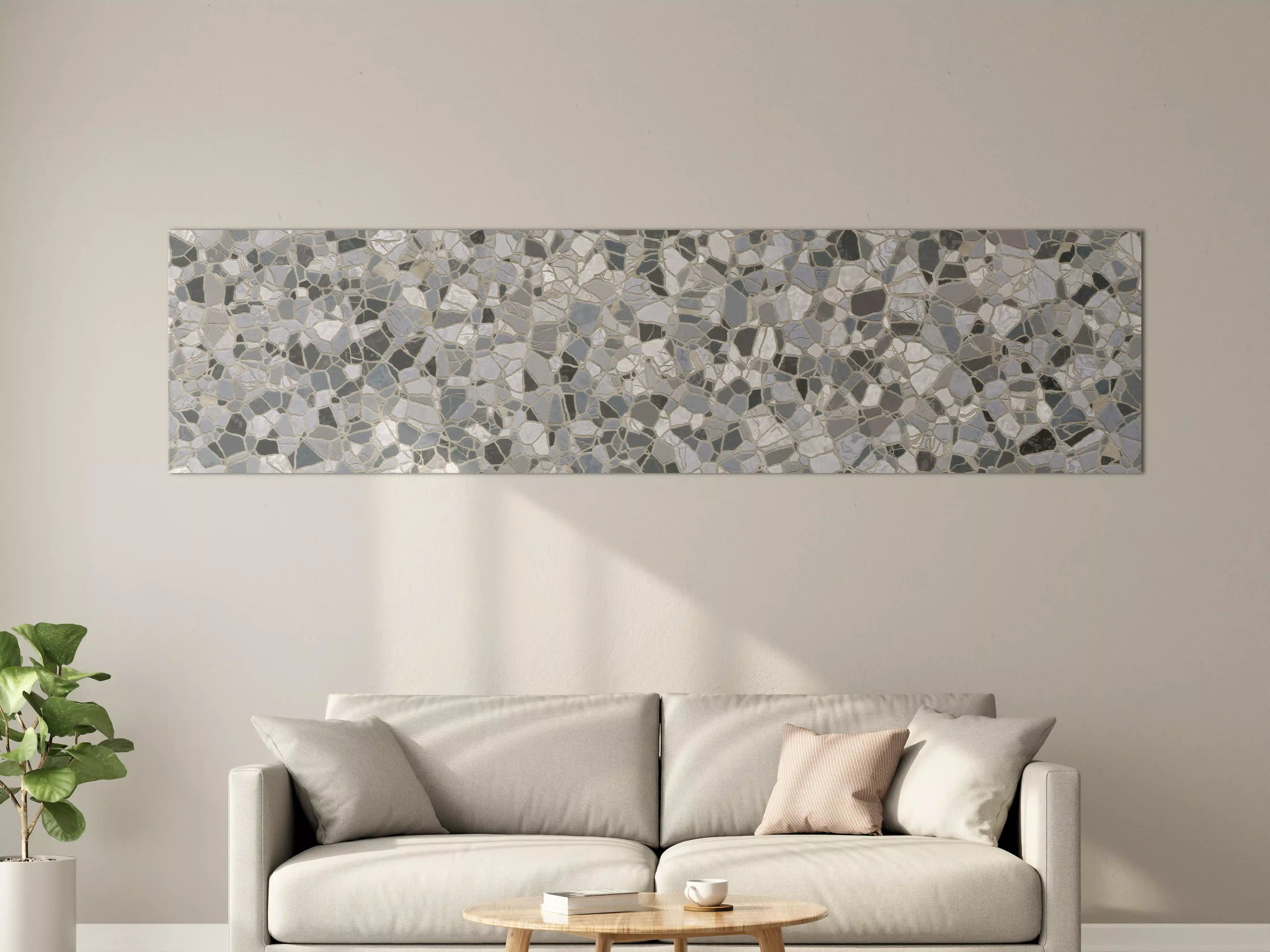 Große Wandbilder - Helles Marmor-Muster mit Grauakzenten