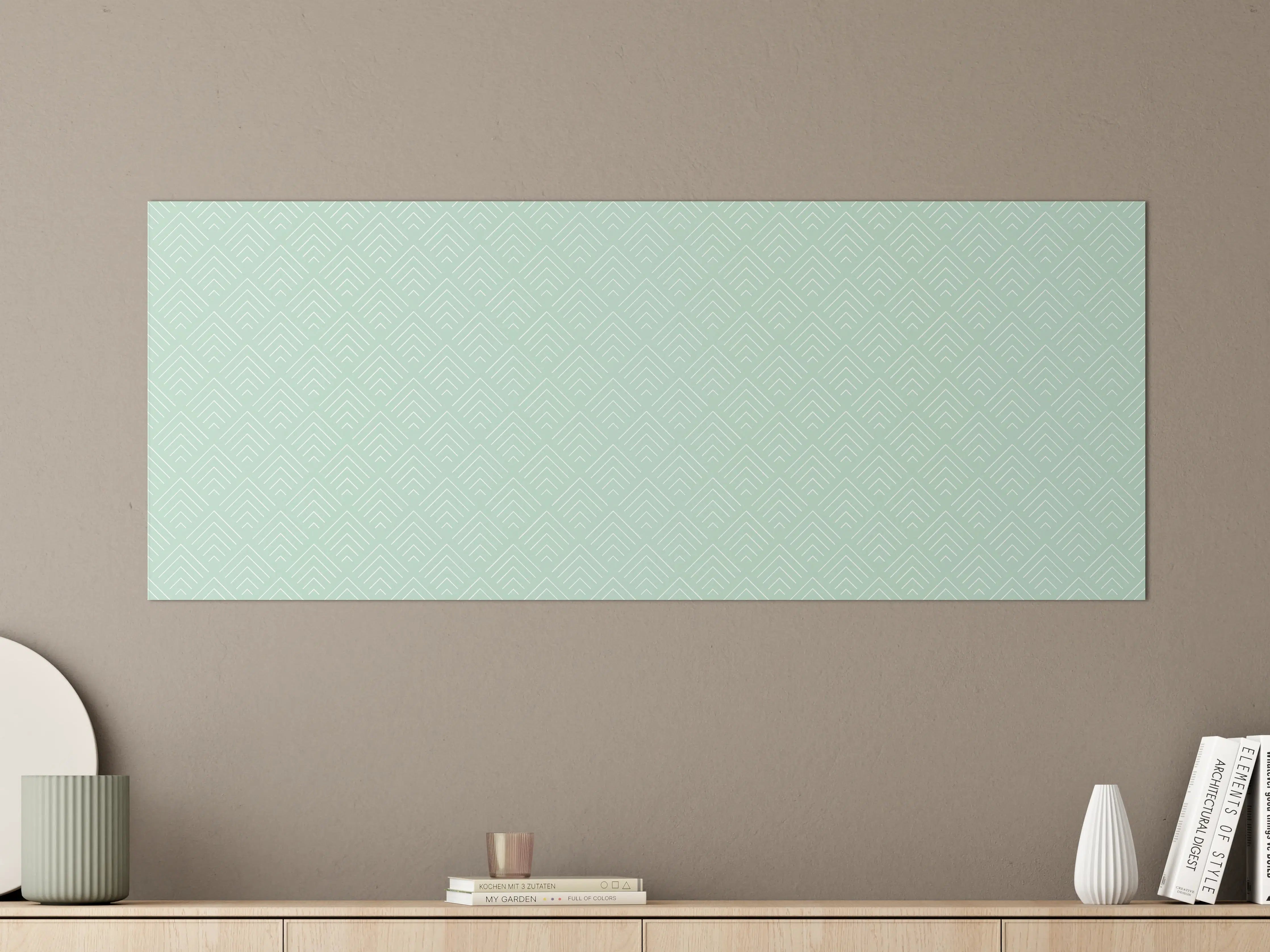 Große Wandbilder - Helles Mint-Grün Musterwandbild