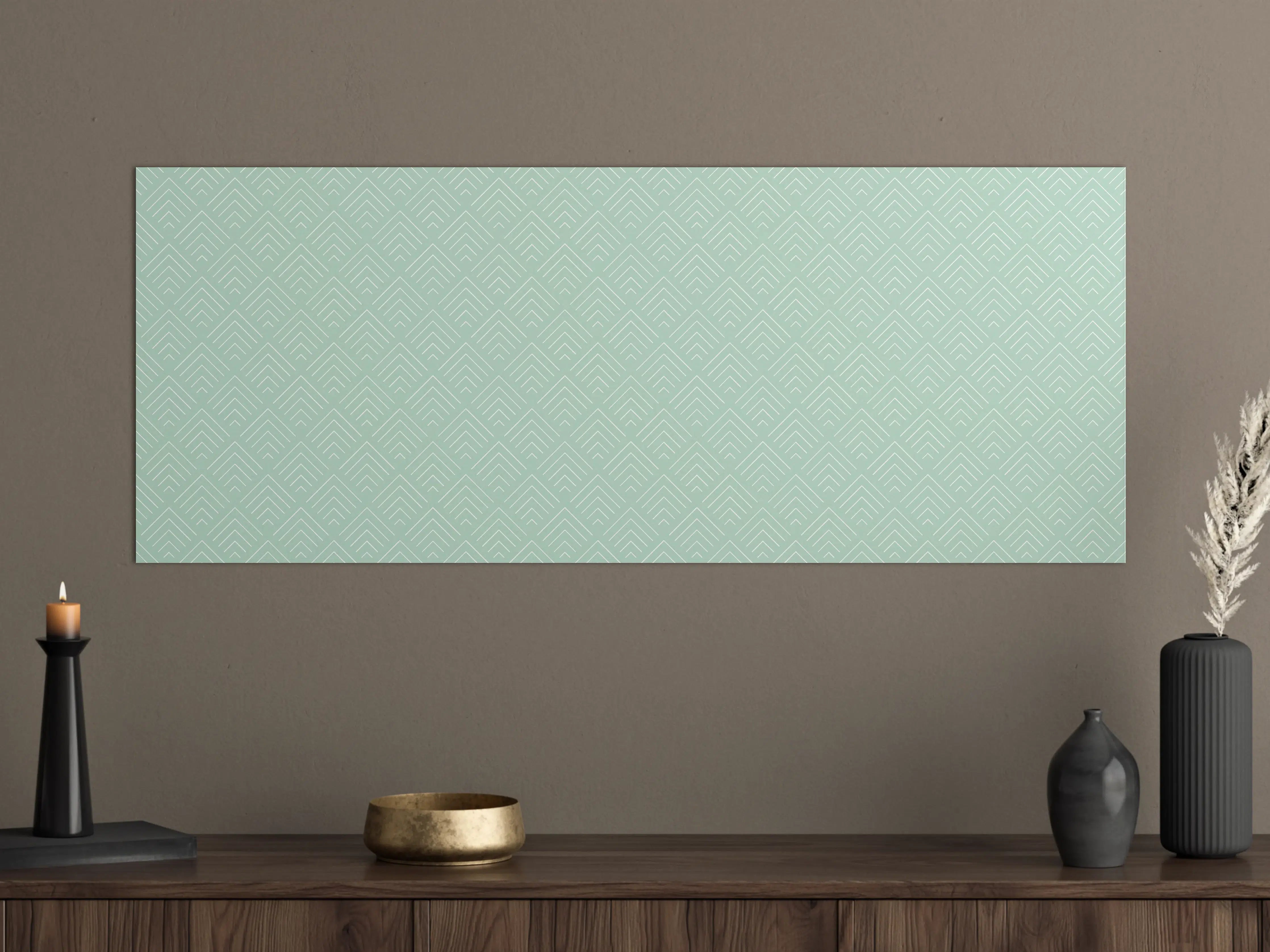 Große Wandbilder - Helles Mint-Grün Musterwandbild