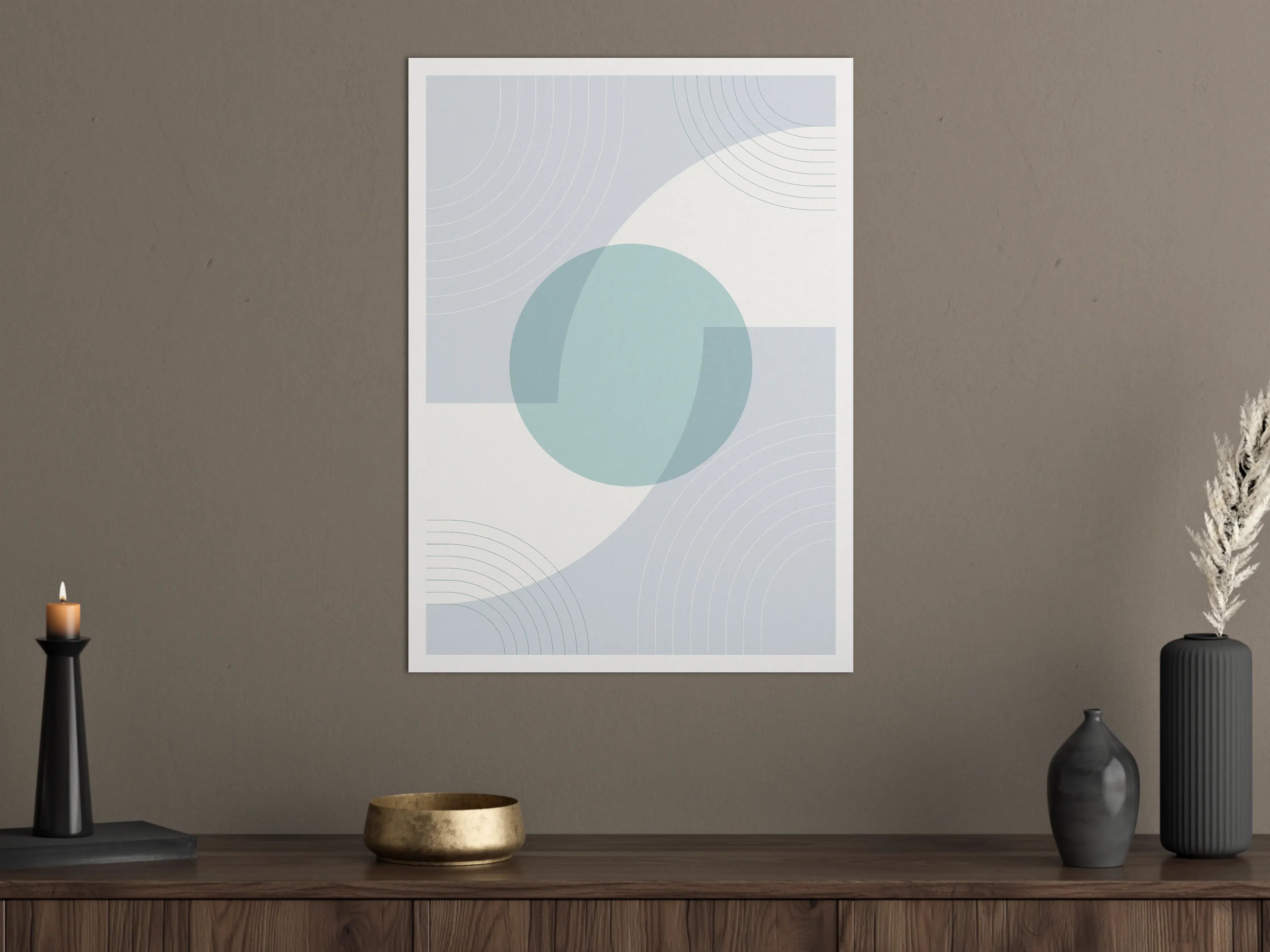 Große Wandbilder - Helles, abstraktes Wandbild in Pastellfarben