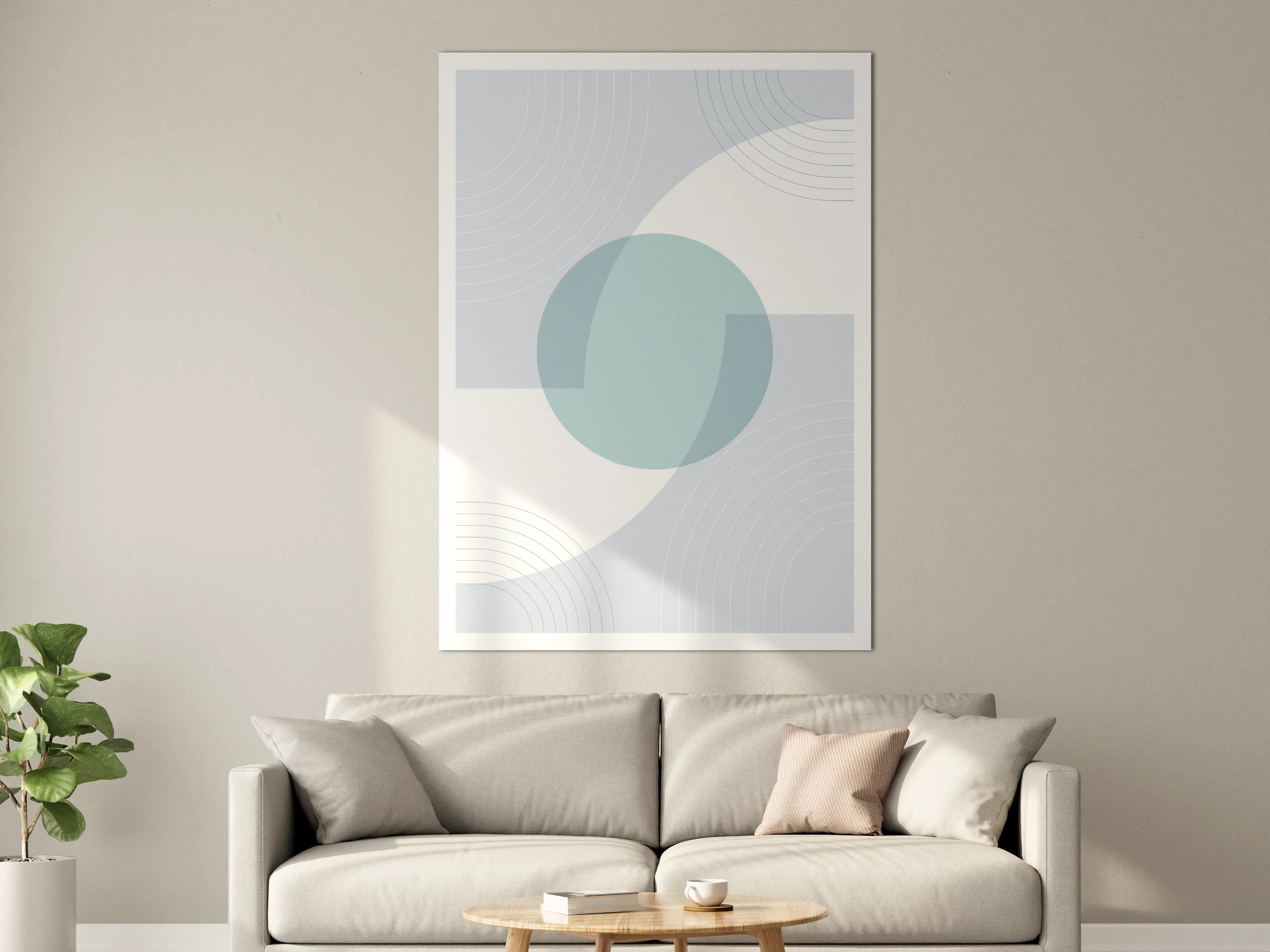Große Wandbilder - Helles, abstraktes Wandbild in Pastellfarben