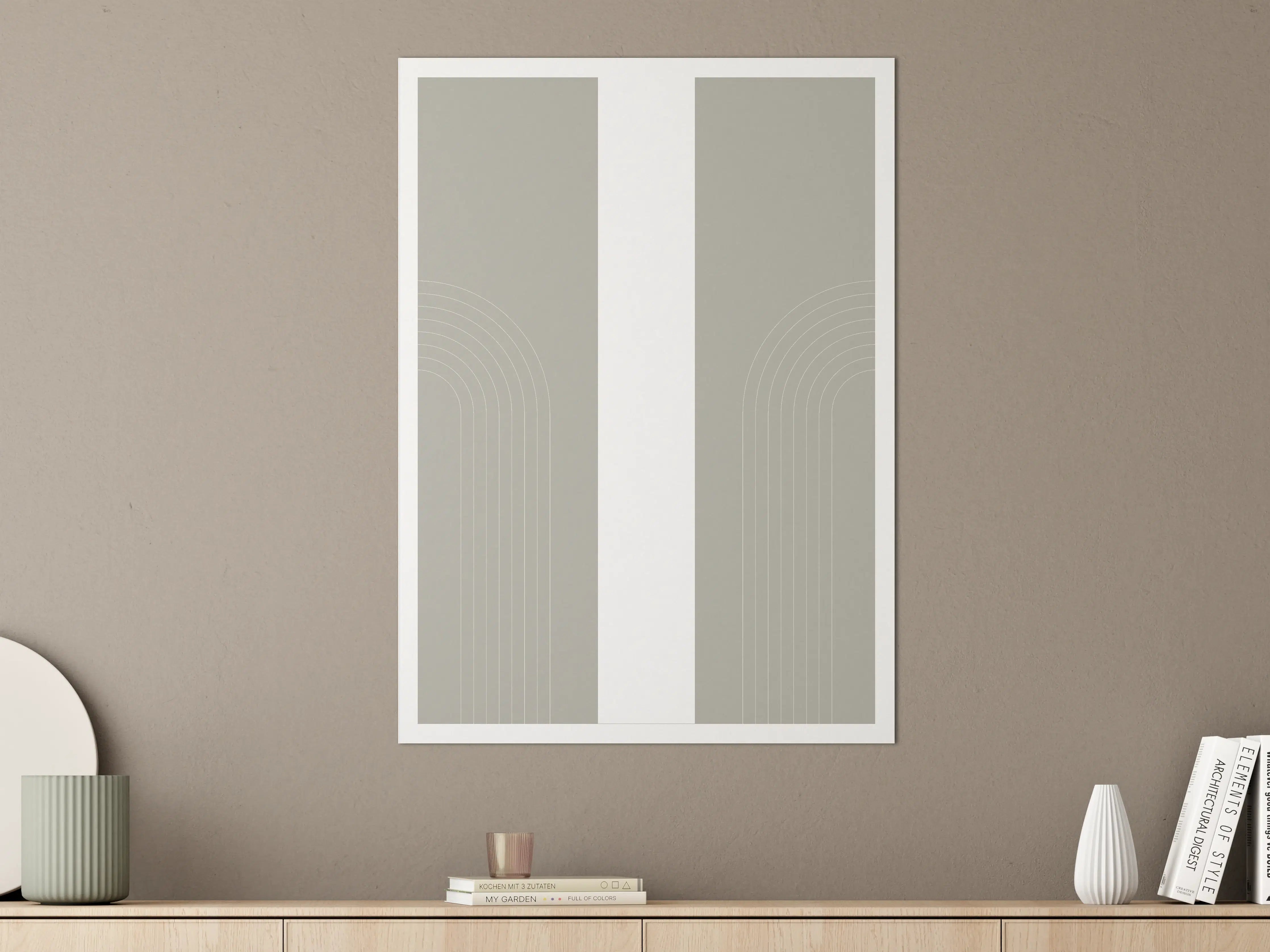 Große Wandbilder - Helles, modernes Wandbild mit geometrischem Design