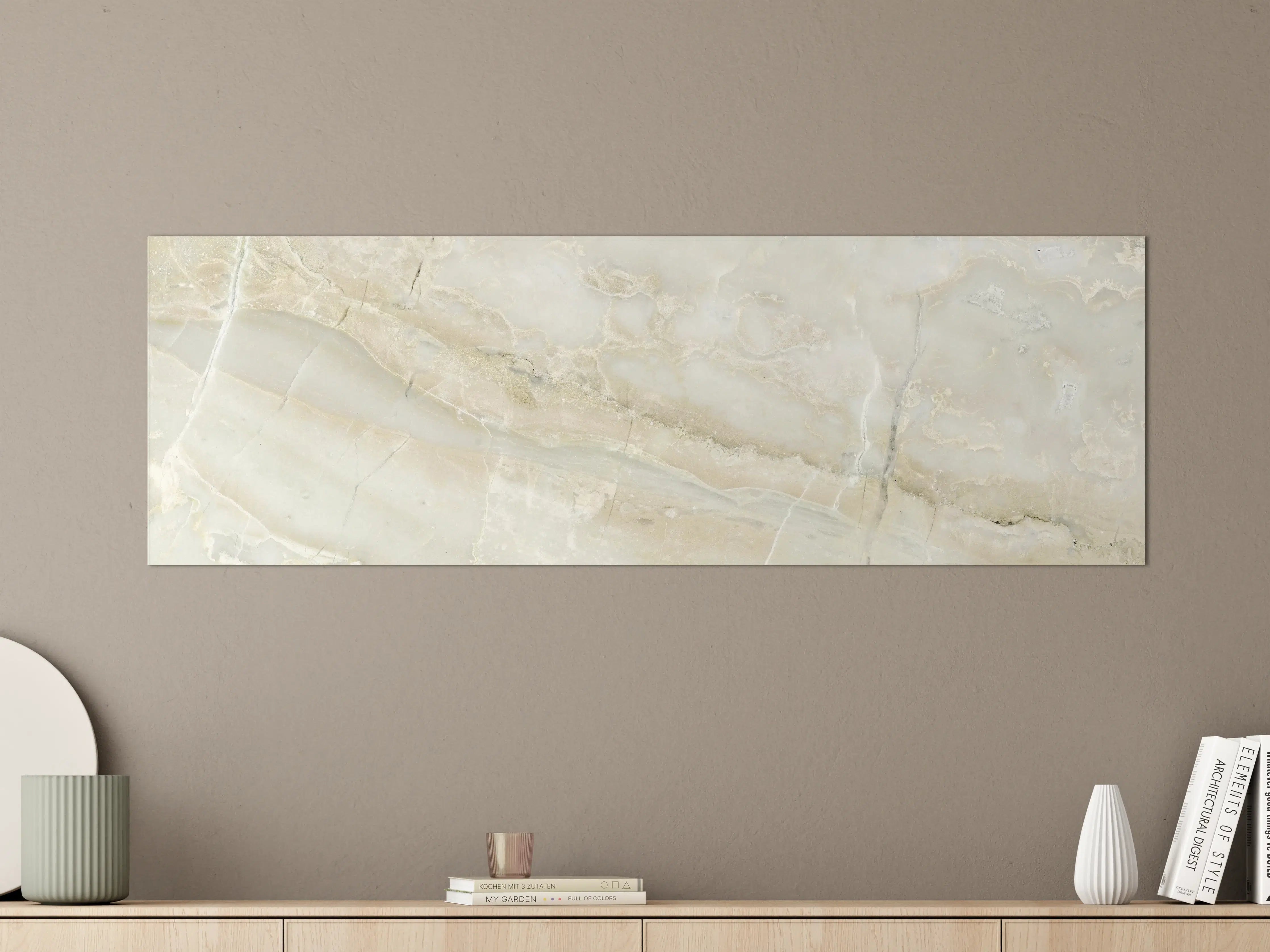 Große Wandbilder - Hellweißer Marmor