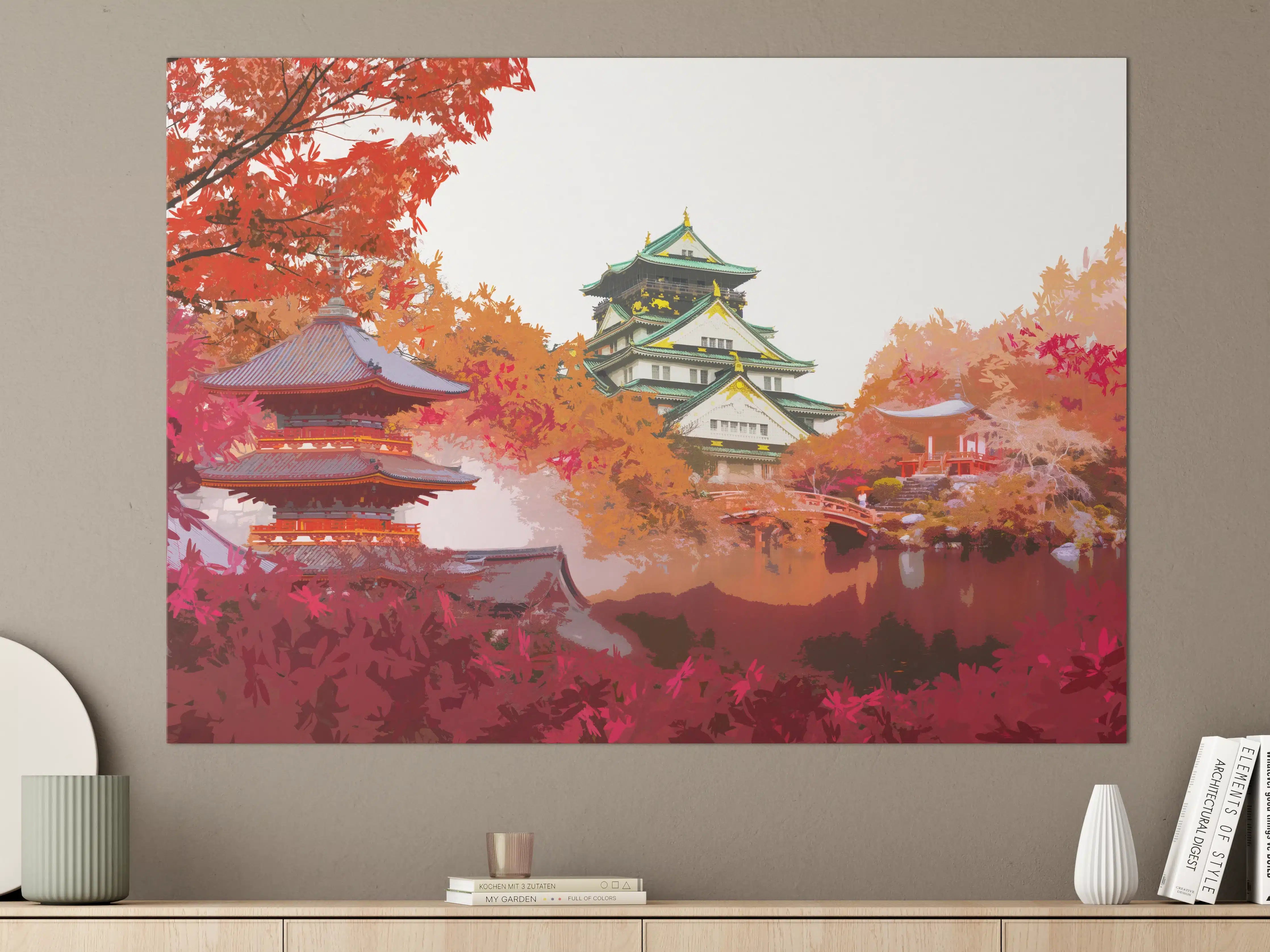Große Wandbilder - Herbst Japan Reise - Gemälde