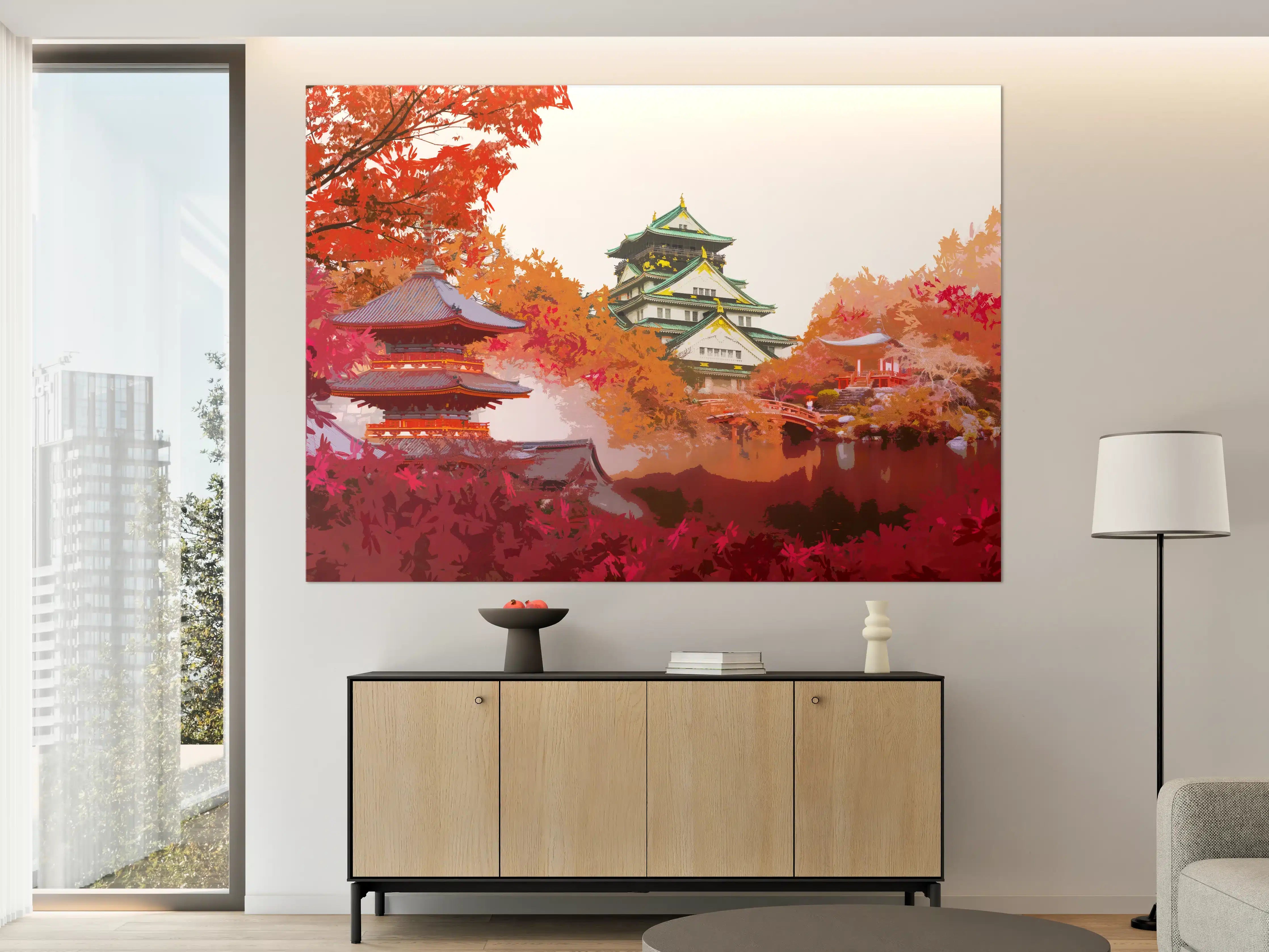 Große Wandbilder - Herbst Japan Reise - Gemälde