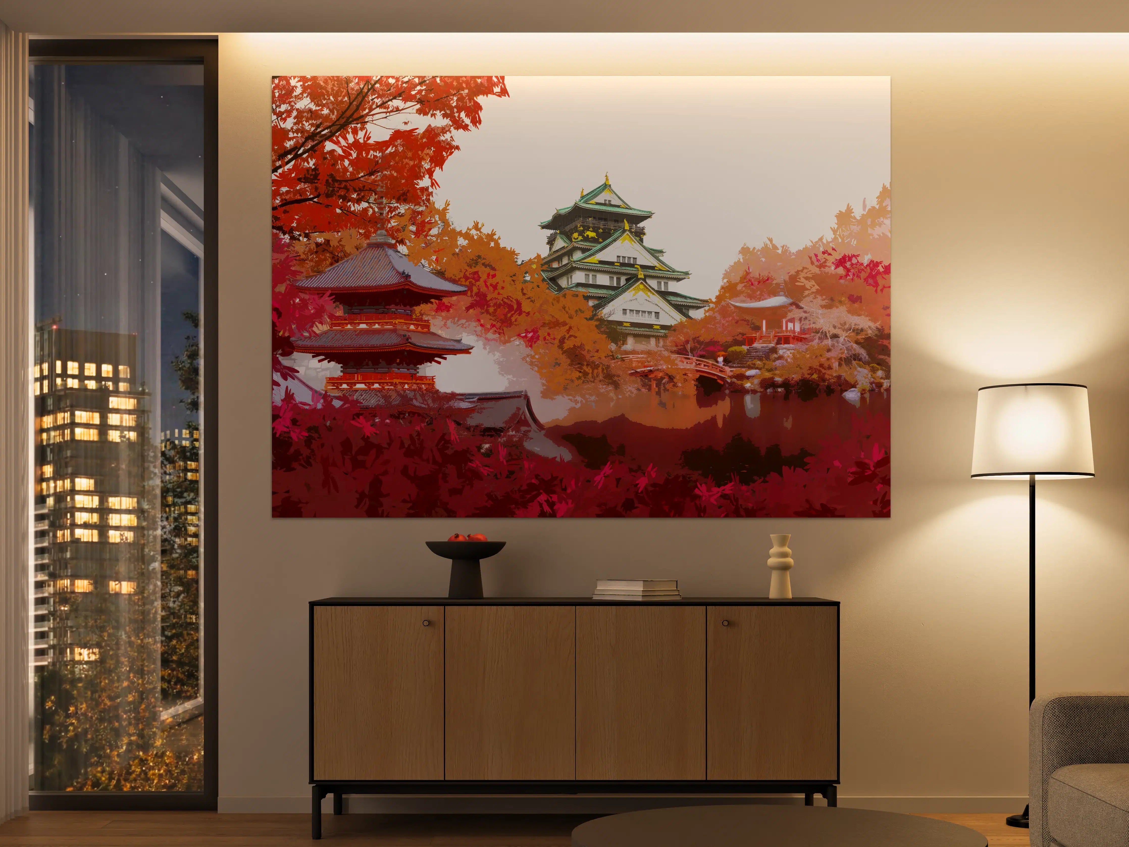 Große Wandbilder - Herbst Japan Reise - Gemälde