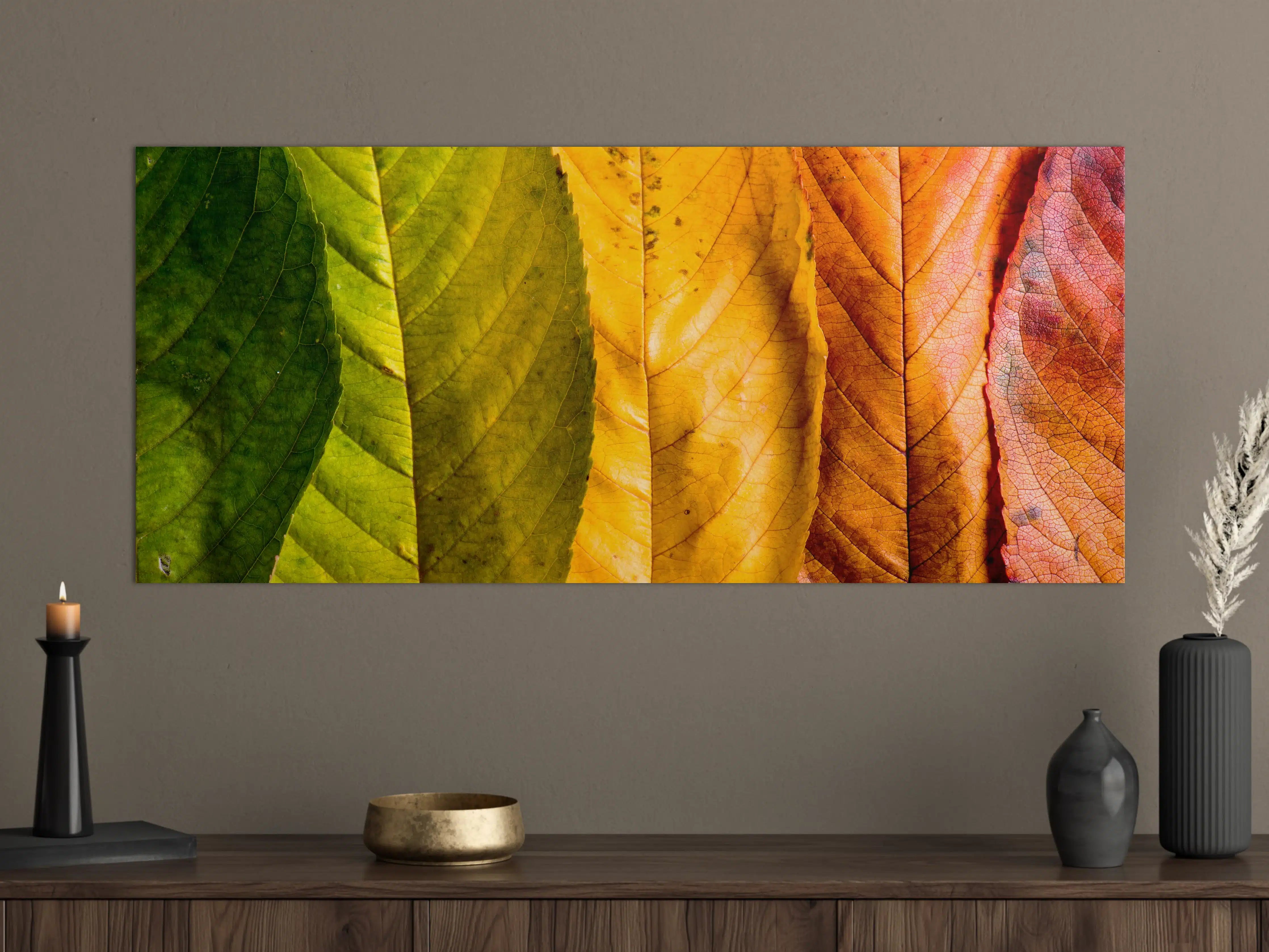 Große Wandbilder - Herbstlaub Komposition
