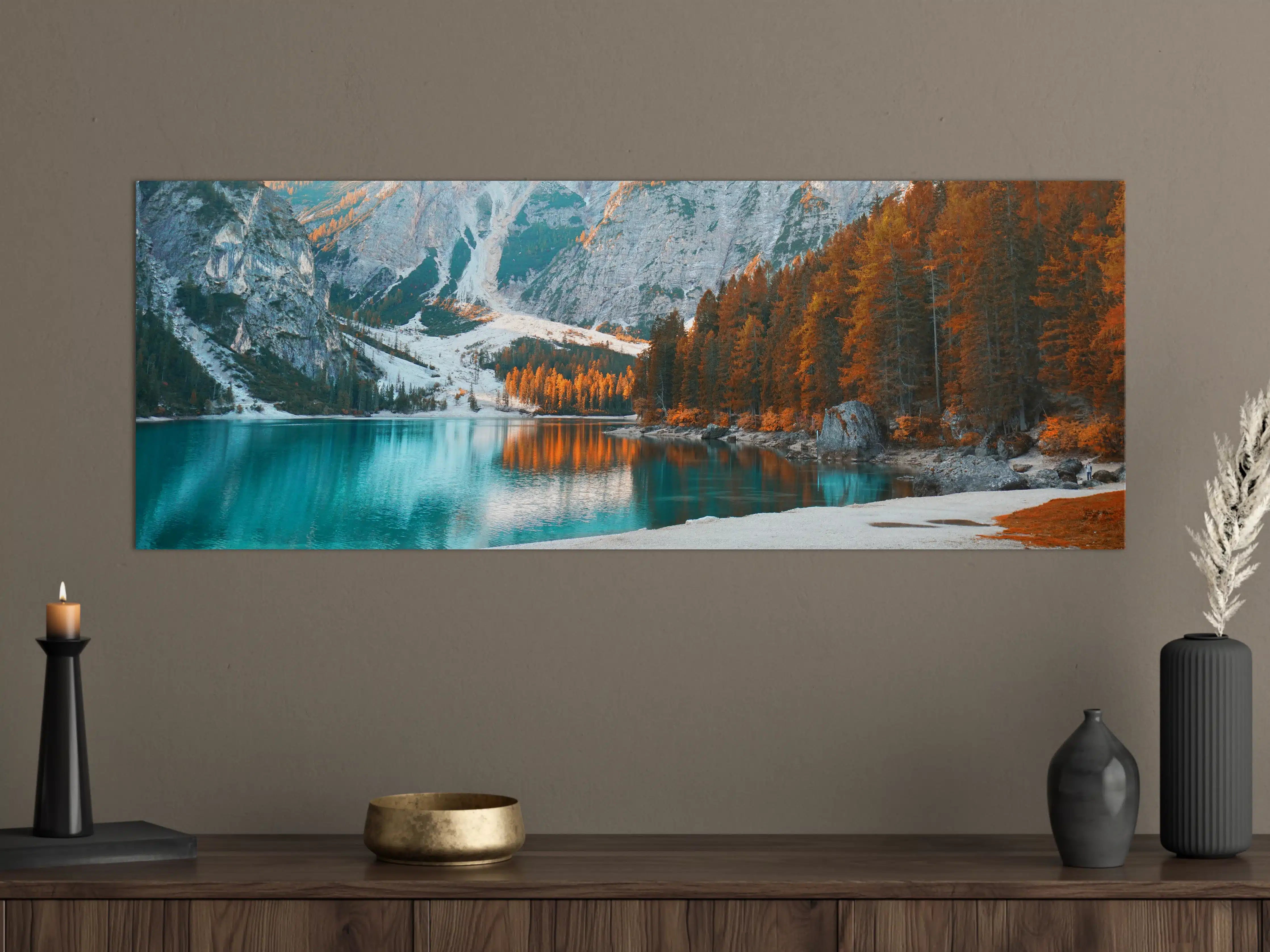 Große Wandbilder - Herbstliche Bergsee-Landschaft