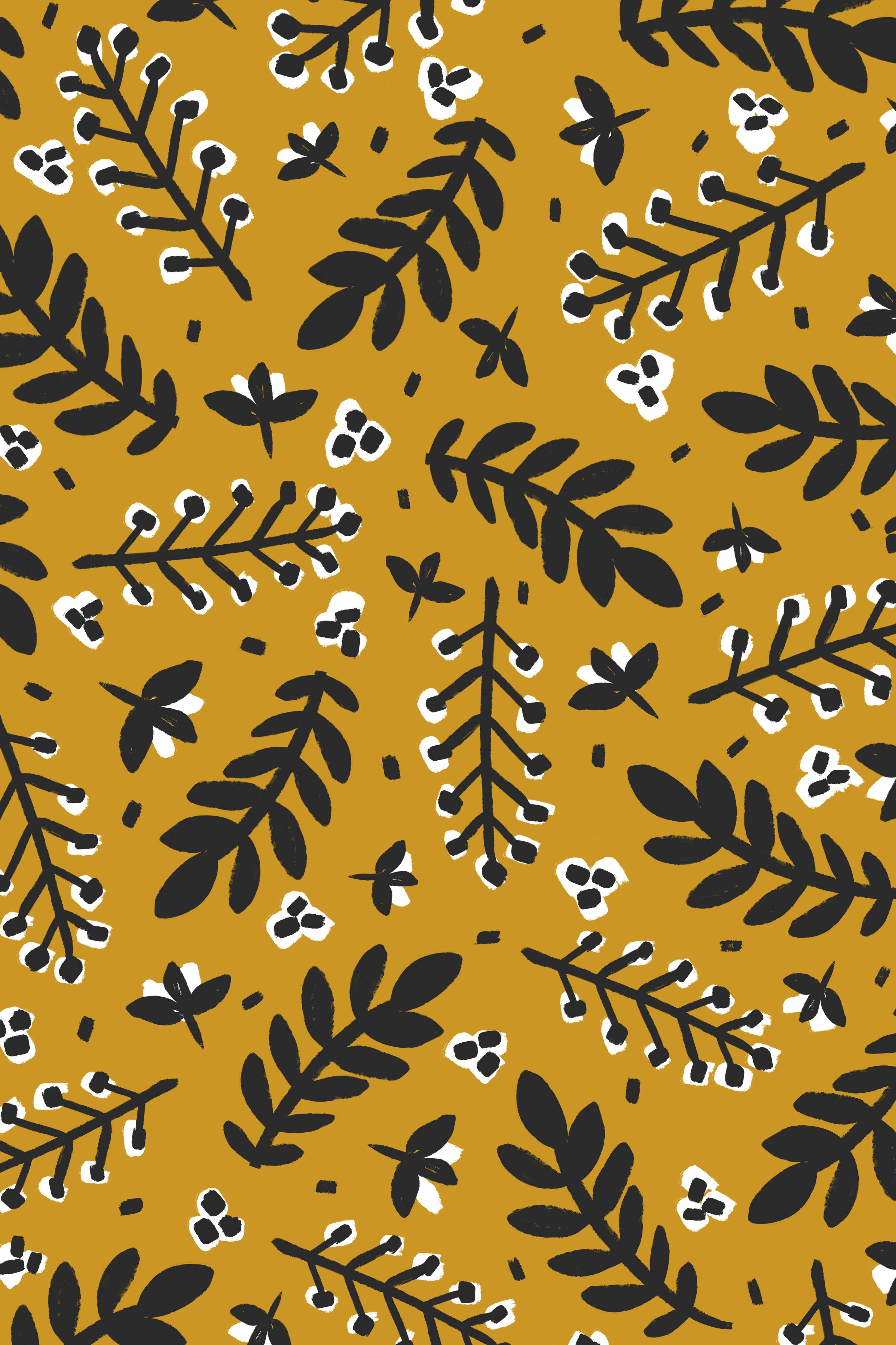 Große Wandbilder-Herbstliche Blattmotive in Schwarz-Weiß-Gold