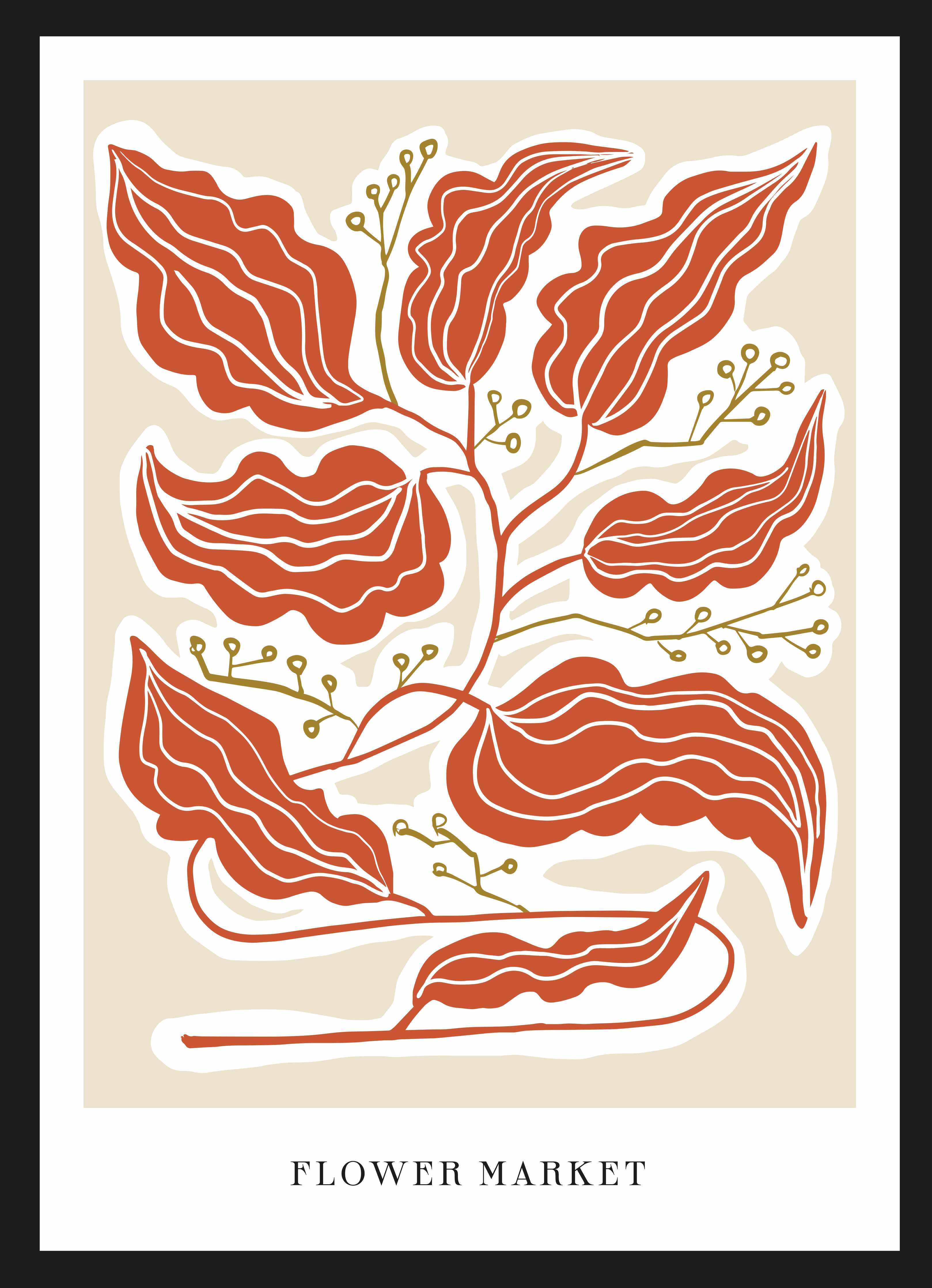 Große Wandbilder-Herbstliche Blumenillustration