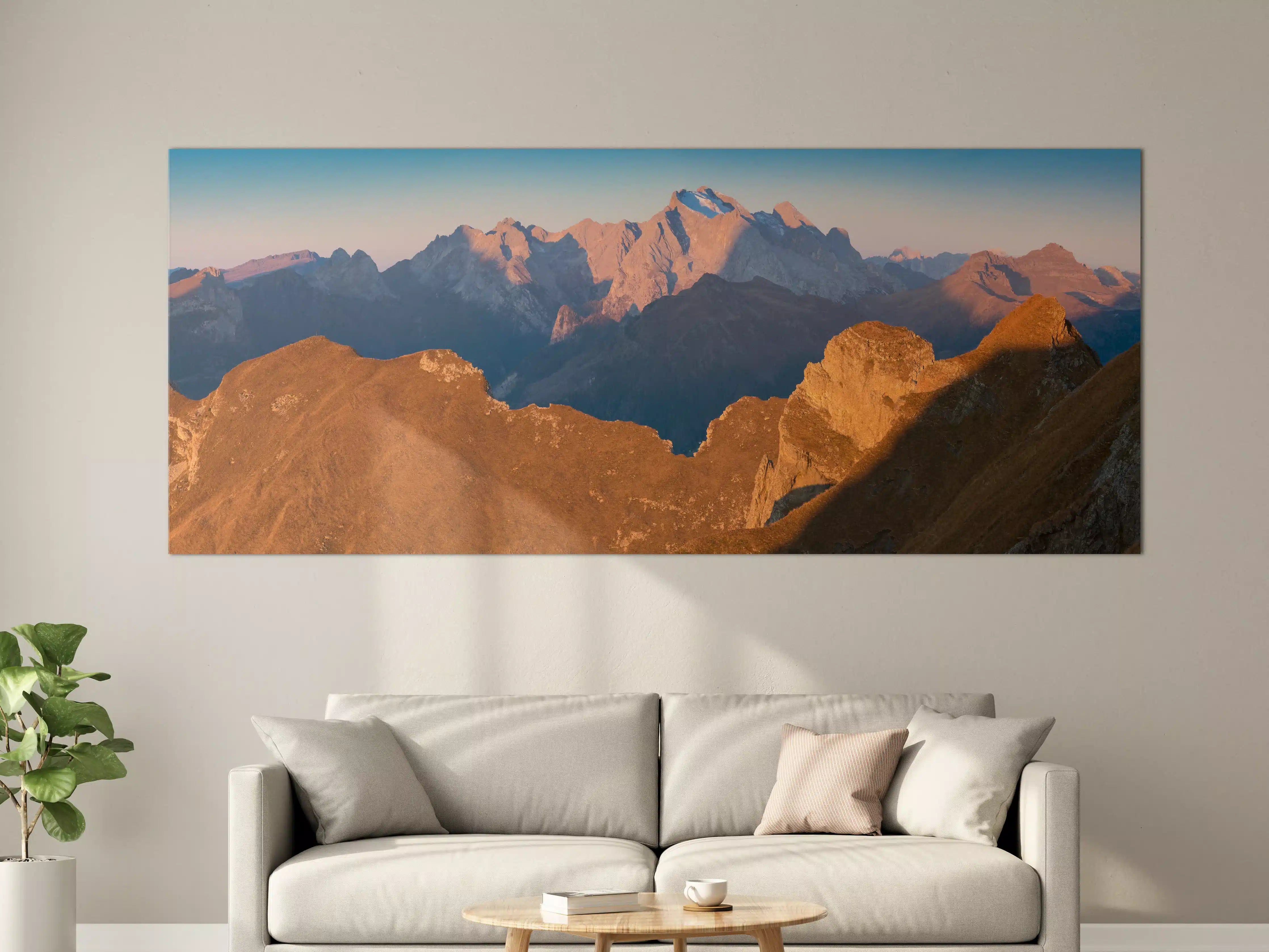 Große Wandbilder - Herbstlicher Blick auf das Tal des Passo Giau - Italien