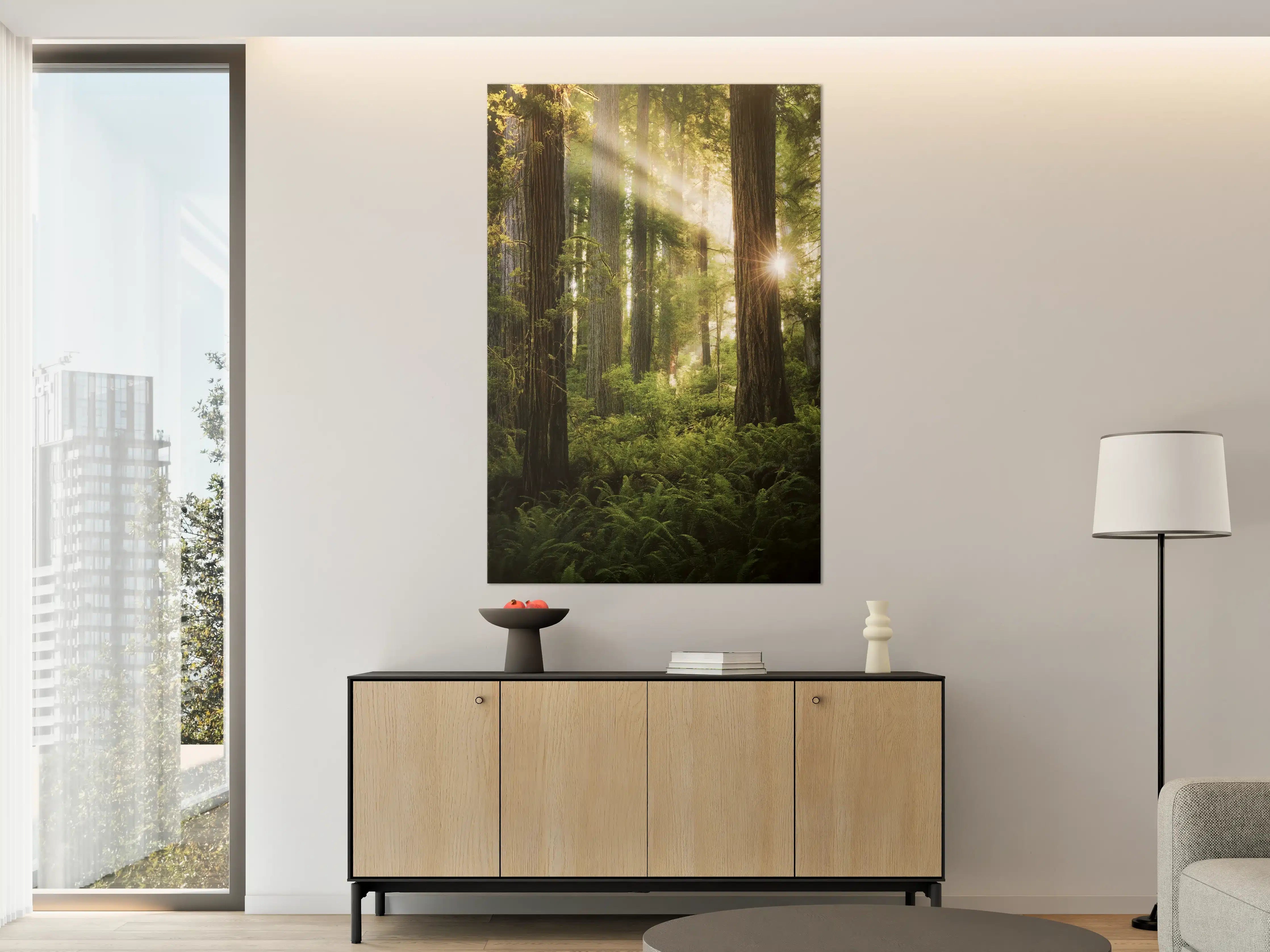 Große Wandbilder - Herbstwald Lichtspiel