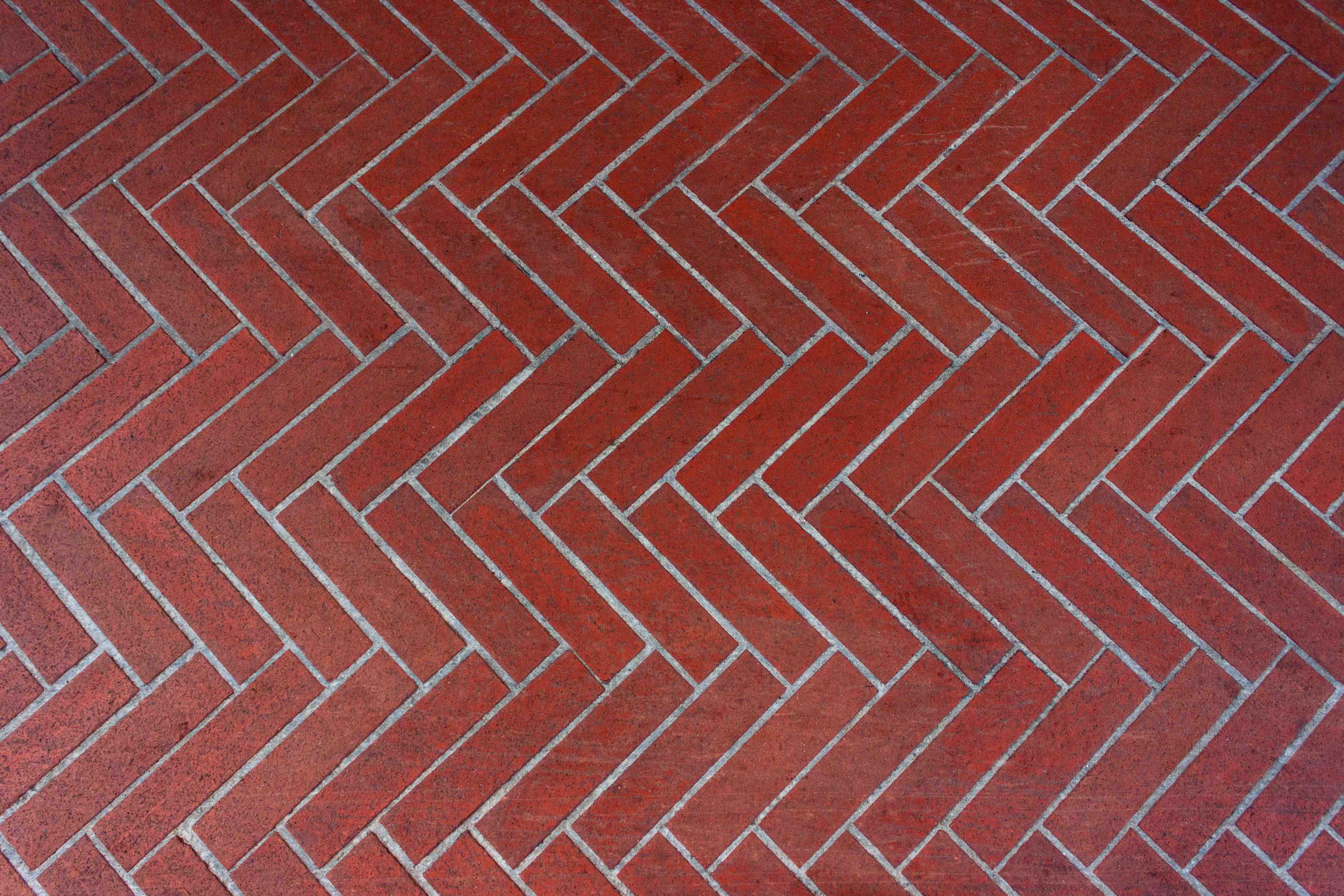 Große Wandbilder-Herringbone Red Brick Pavers
