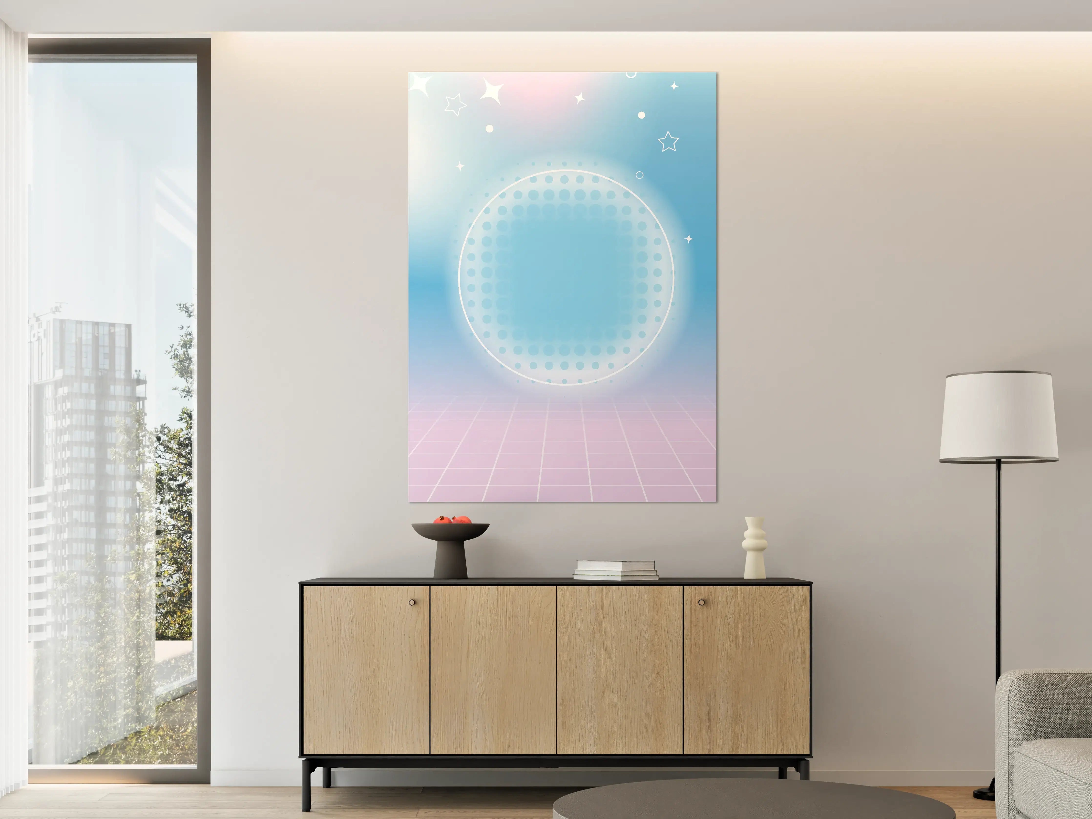 Große Wandbilder - Himmel mit Sternen und futuristischem Design