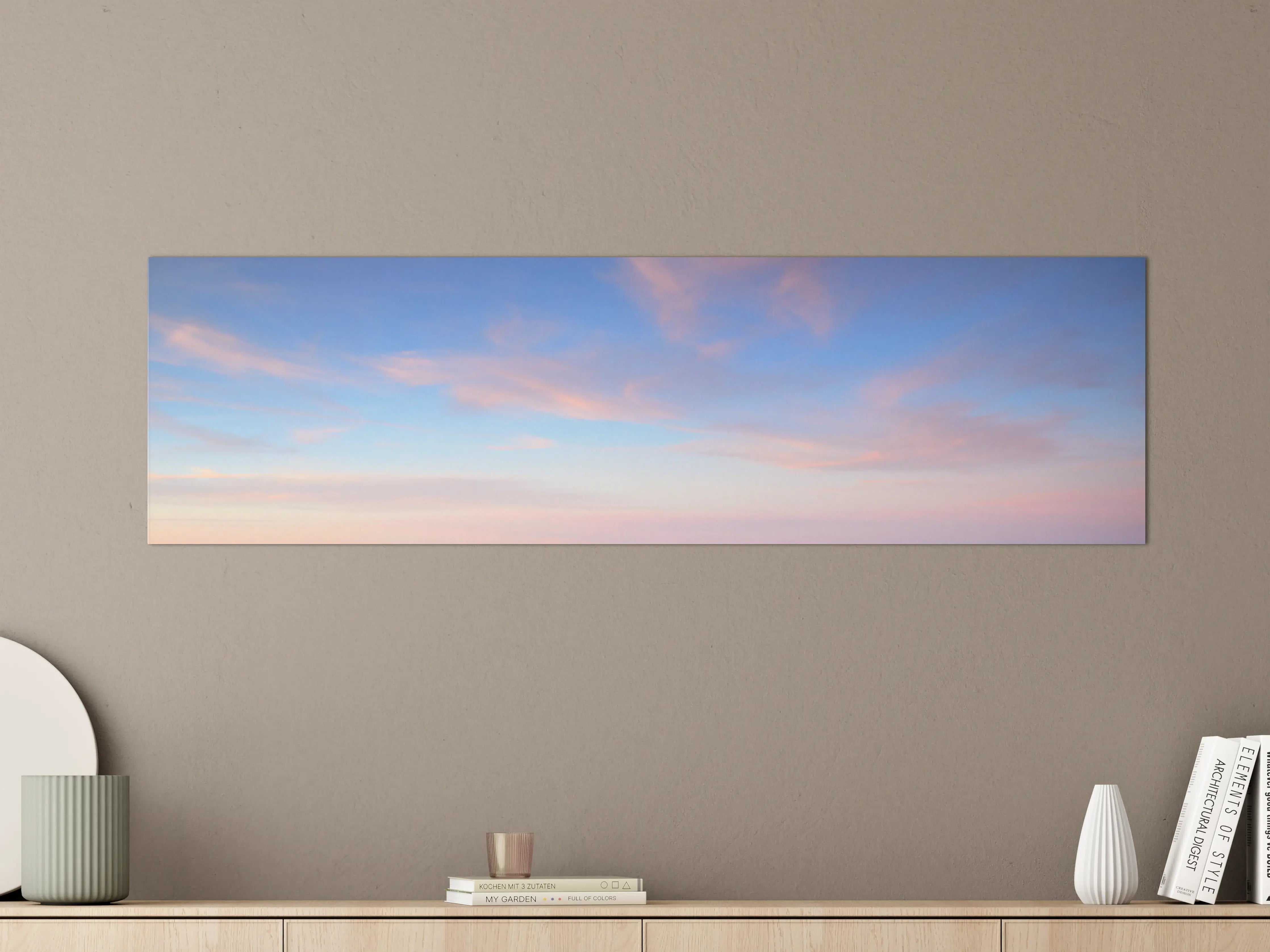 Große Wandbilder - Himmel mit sanften Wolken und Pastellfarben