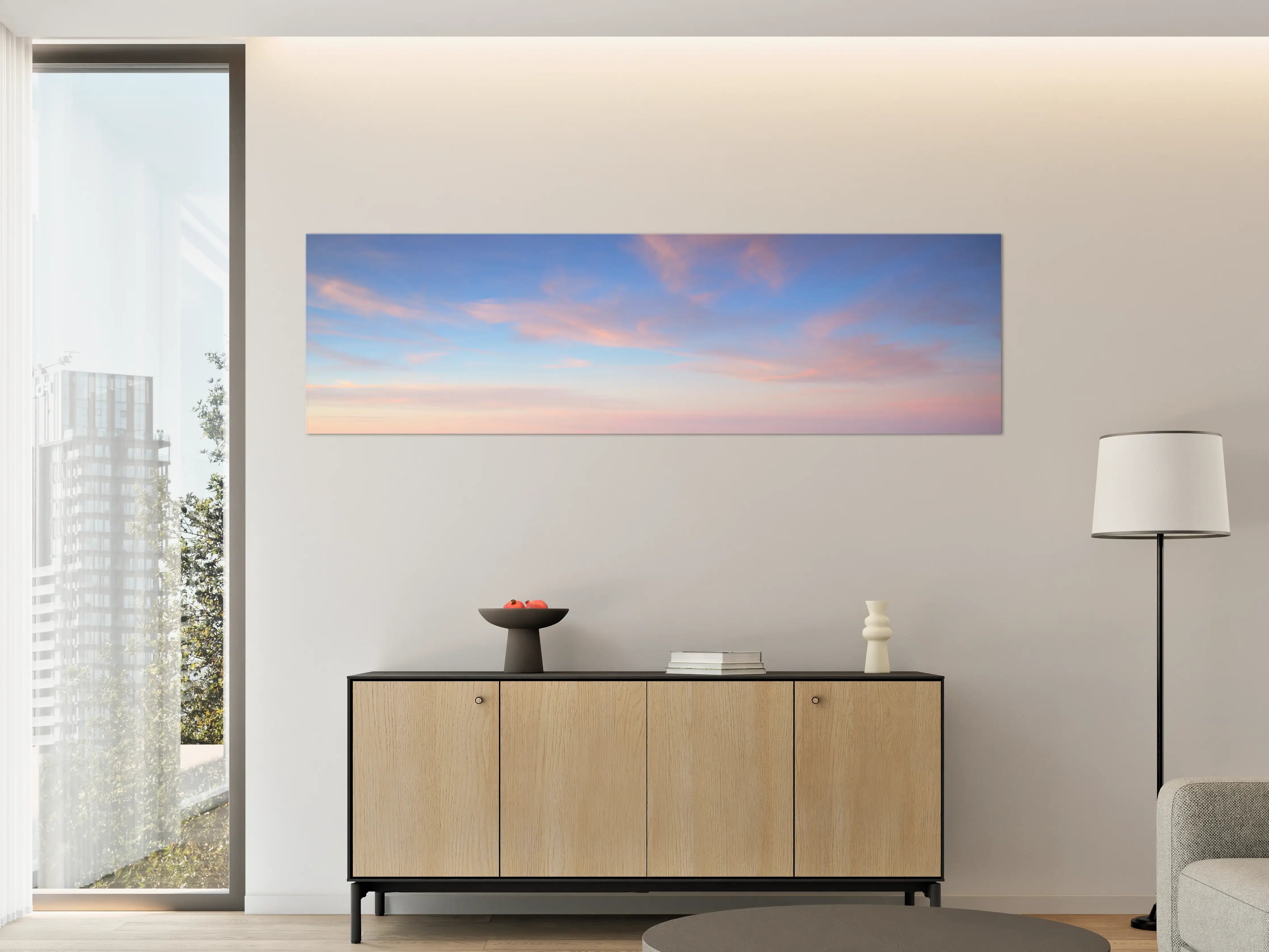 Große Wandbilder - Himmel mit sanften Wolken und Pastellfarben