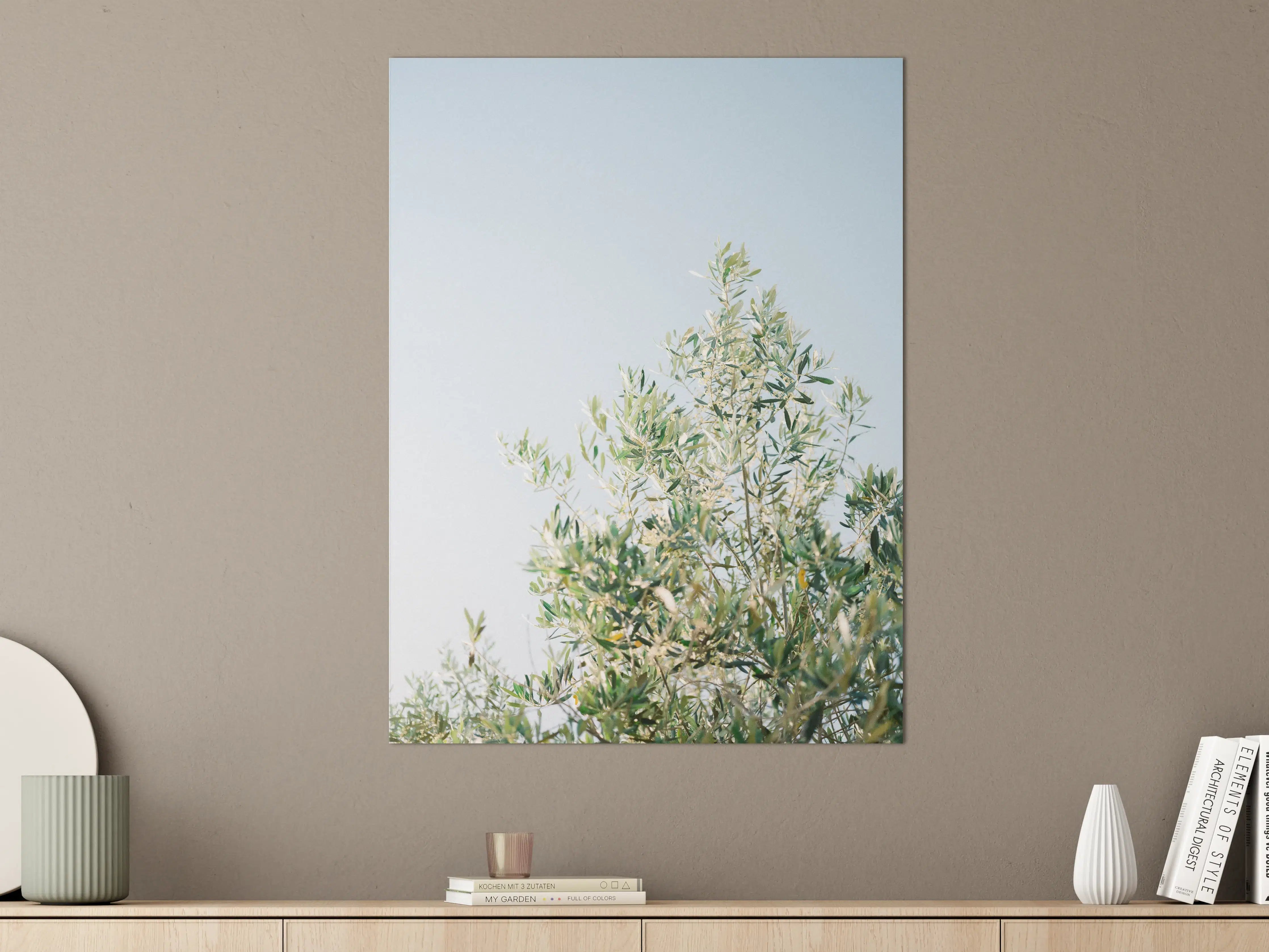 Große Wandbilder - Himmel und Baum im Sonnenlicht