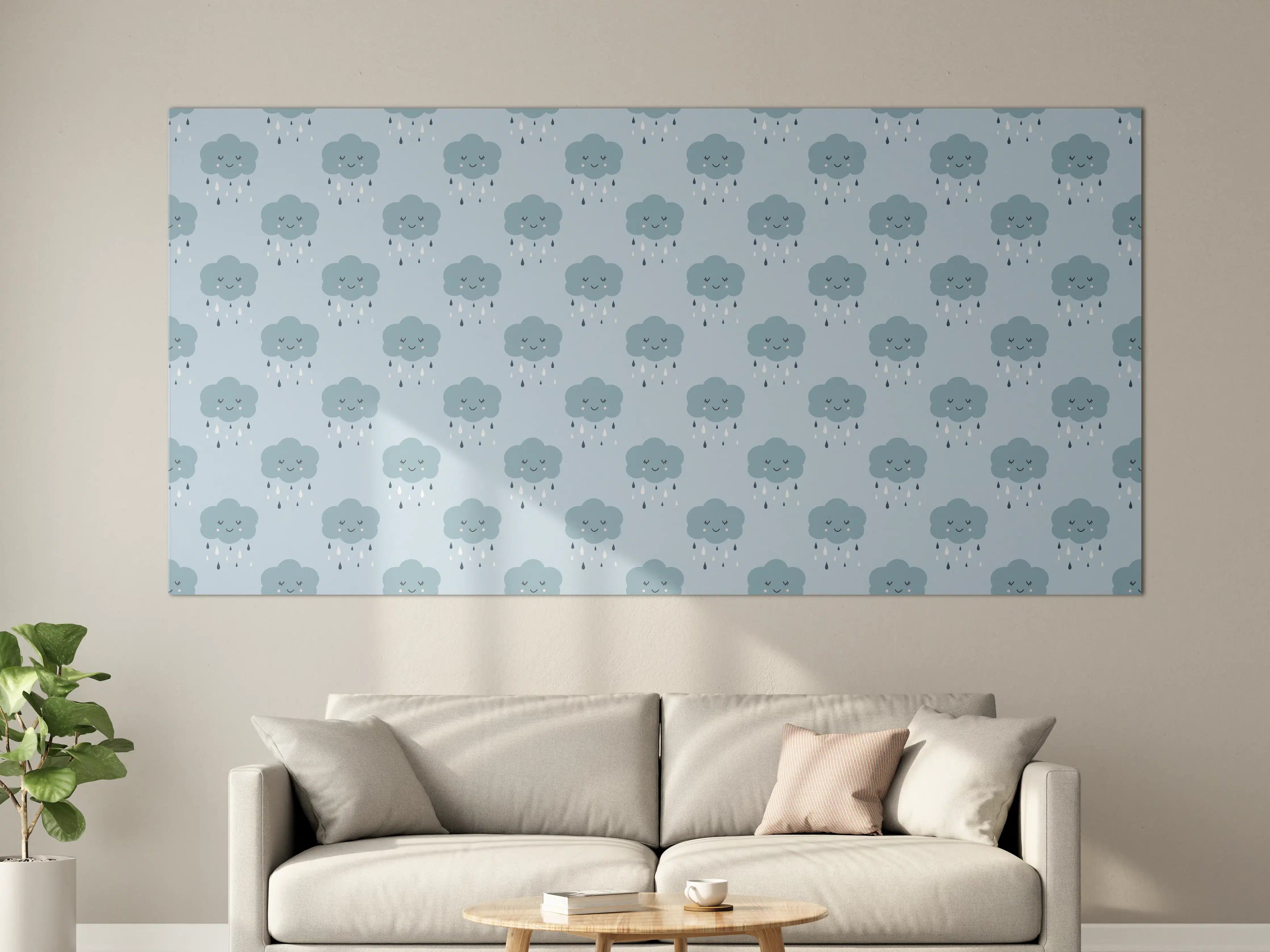 Große Wandbilder - Himmelsbär in Blau