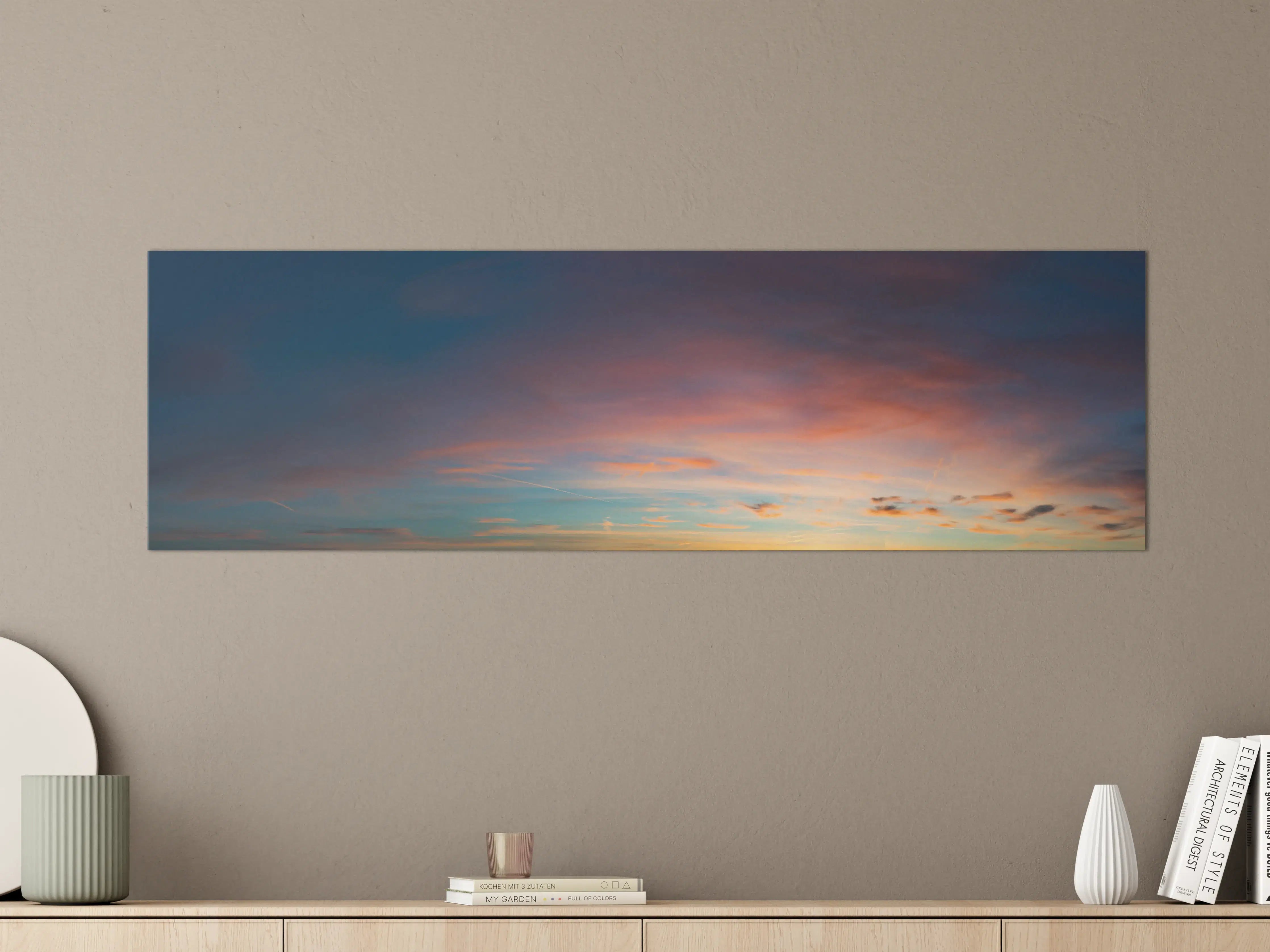 Große Wandbilder - Himmelspanorama bei Sonnenuntergang