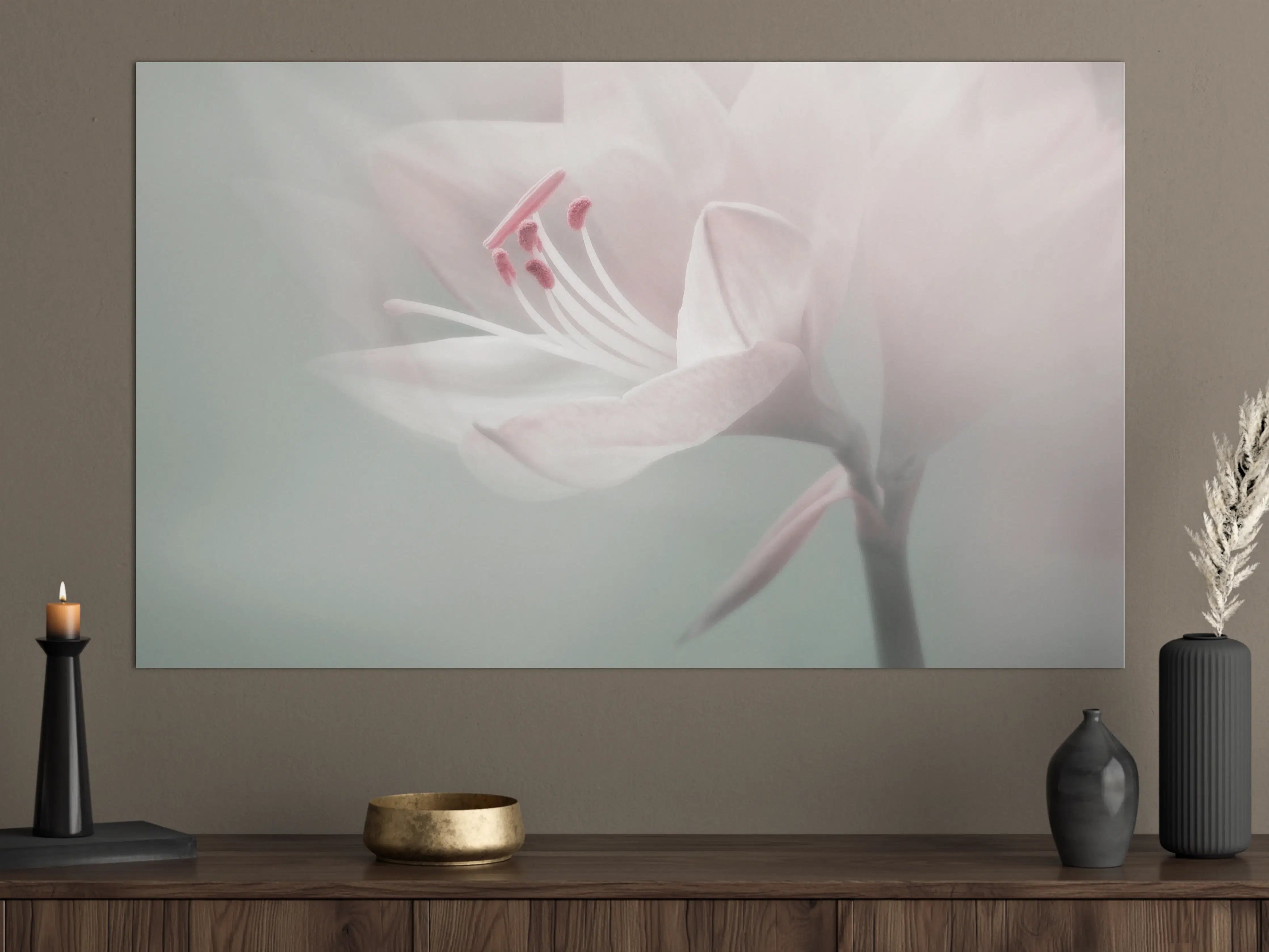Große Wandbilder - Himmelsweiche Blüte in Pastellfarben