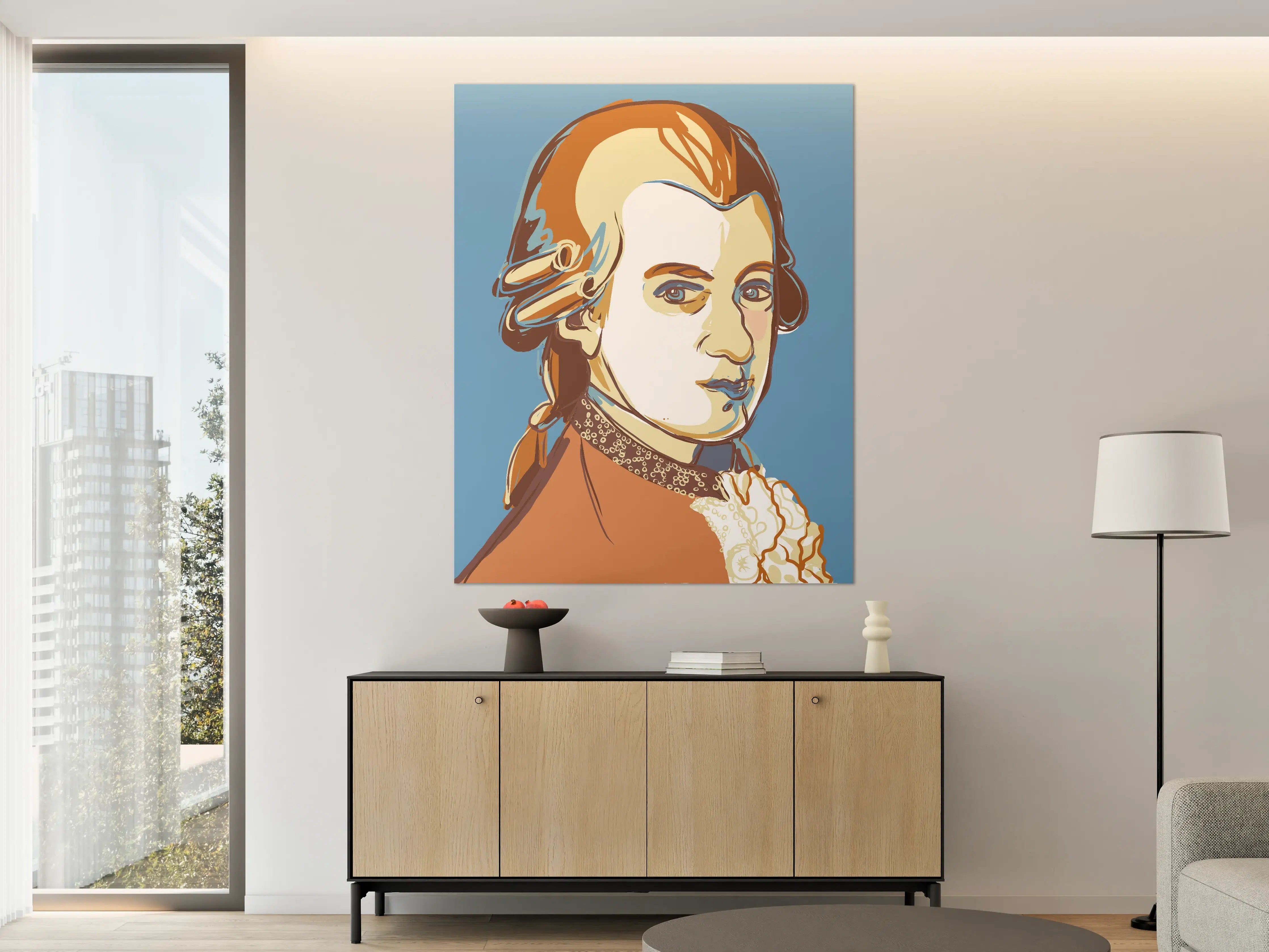 Große Wandbilder - Historische Dame in stylishem Look