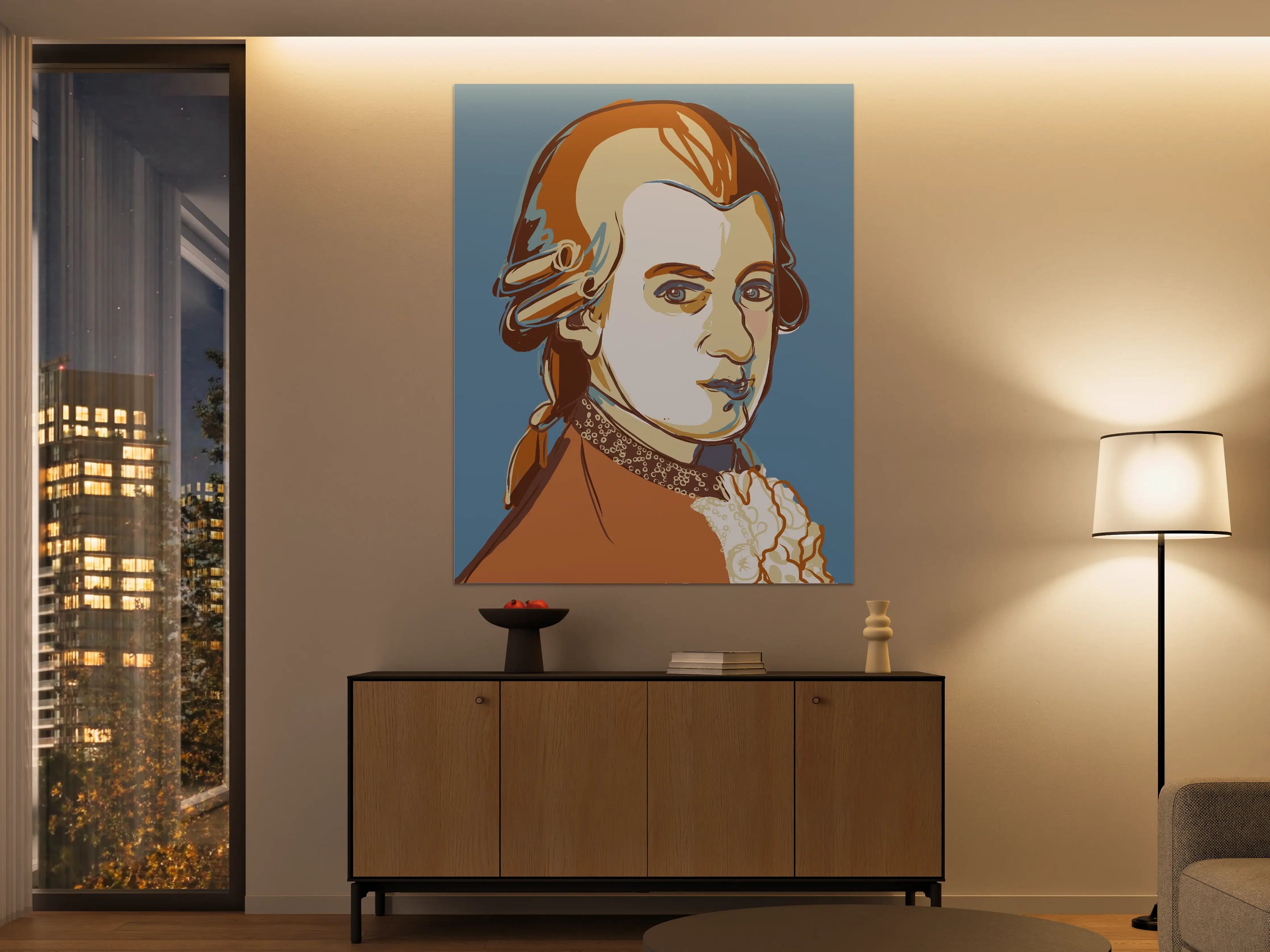 Große Wandbilder - Historische Dame in stylishem Look
